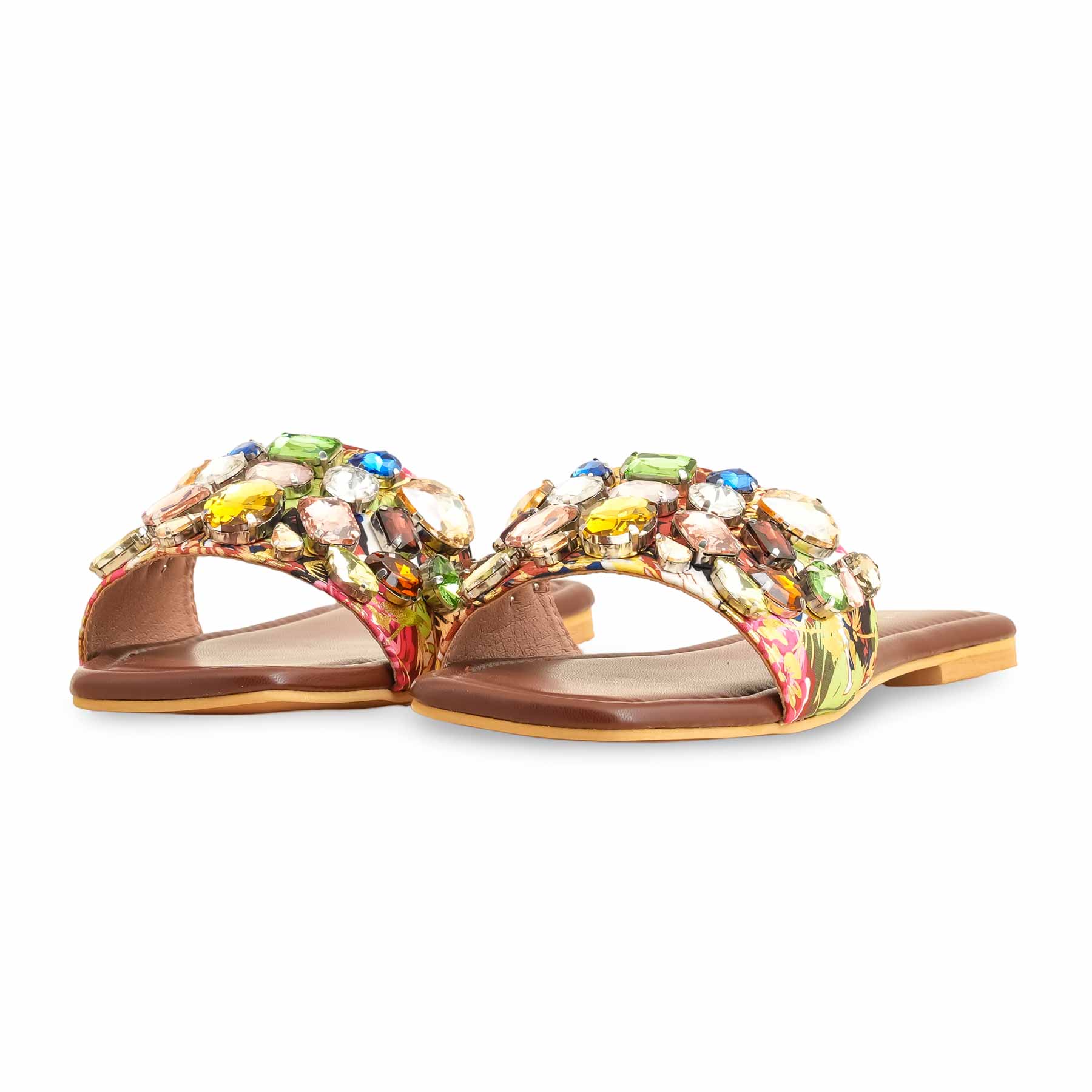 Brown Fancy Women Slipper FN7939 - Image 3