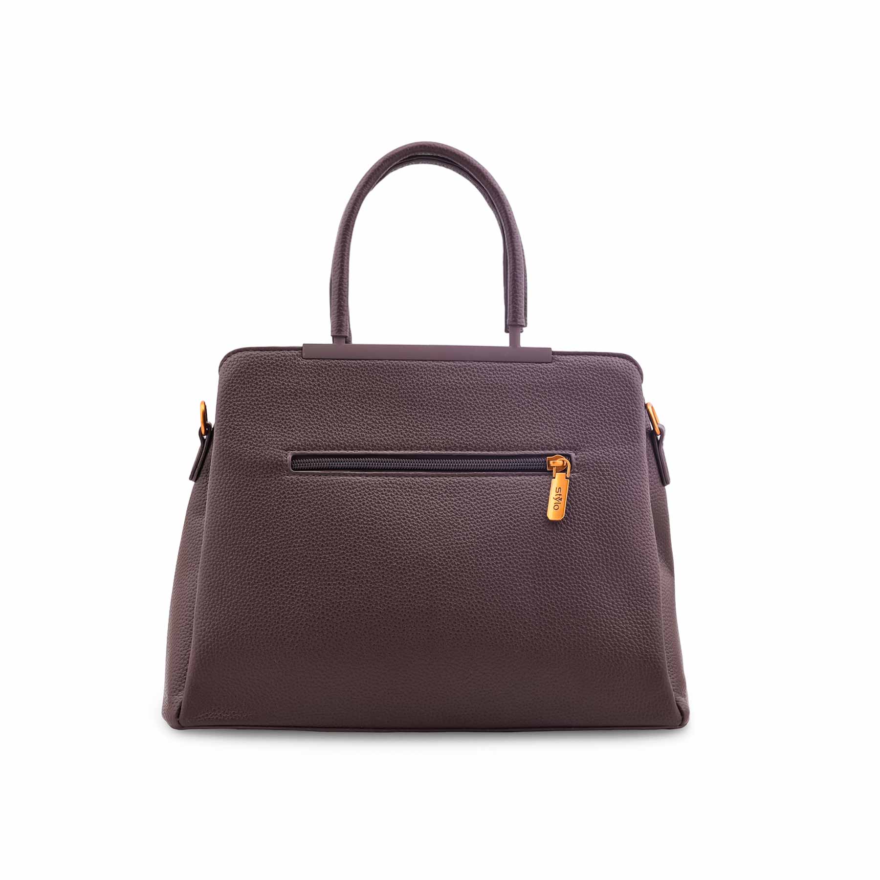 Brown Formal Hand Bag For Ladies P36597 - Image 4