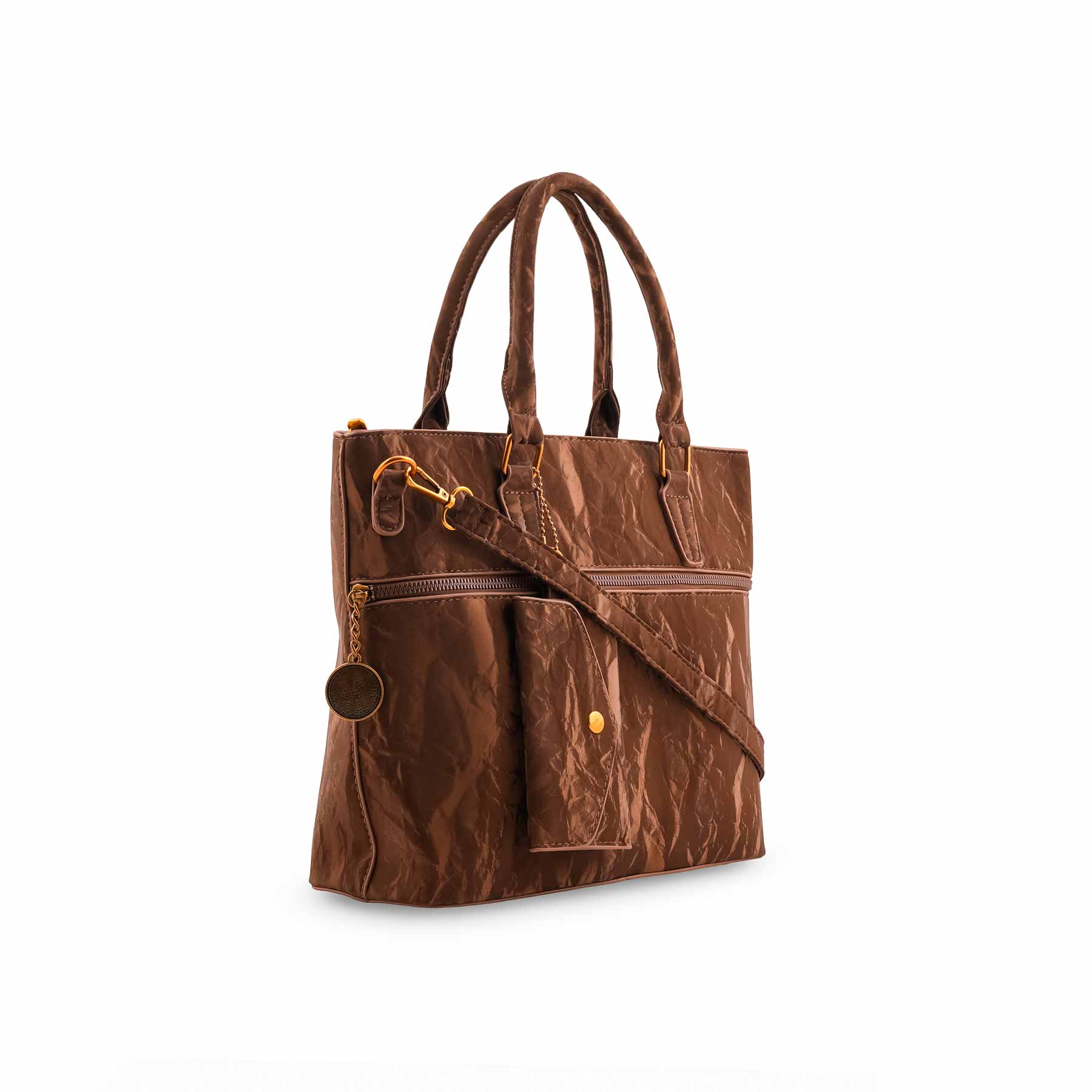 Brown Formal Hand Bag For Ladies P36604 - Image 3