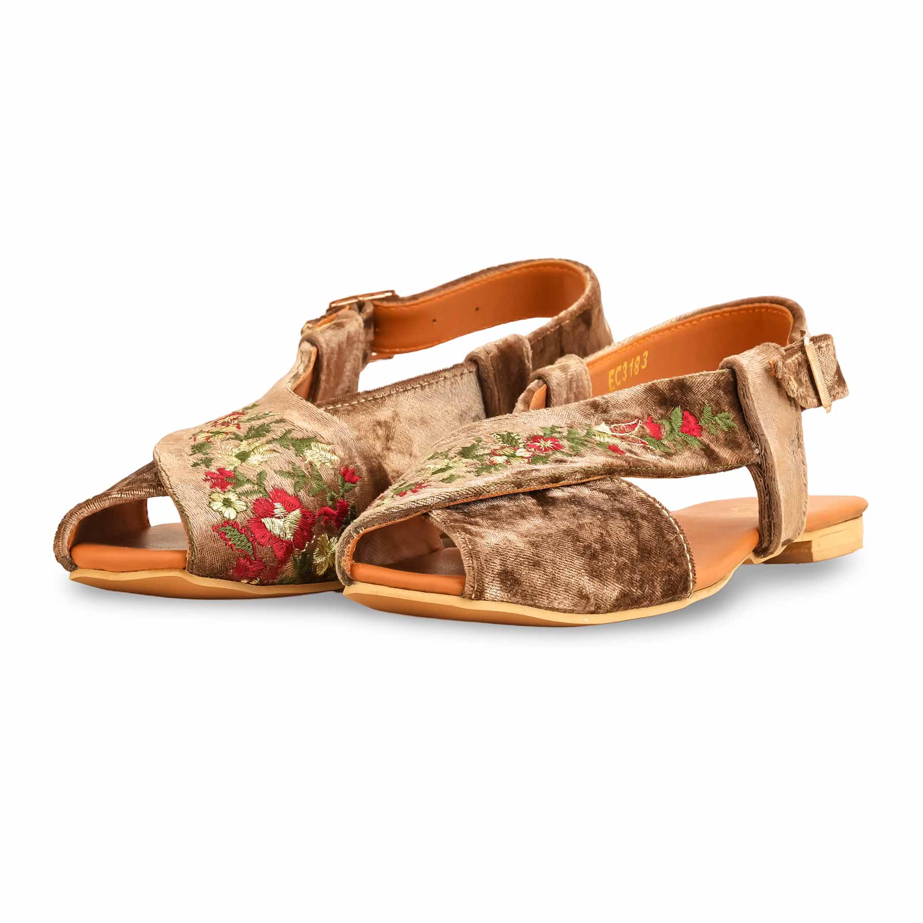 Brown Formal Peshawari Chappal EC3183 - Image 3