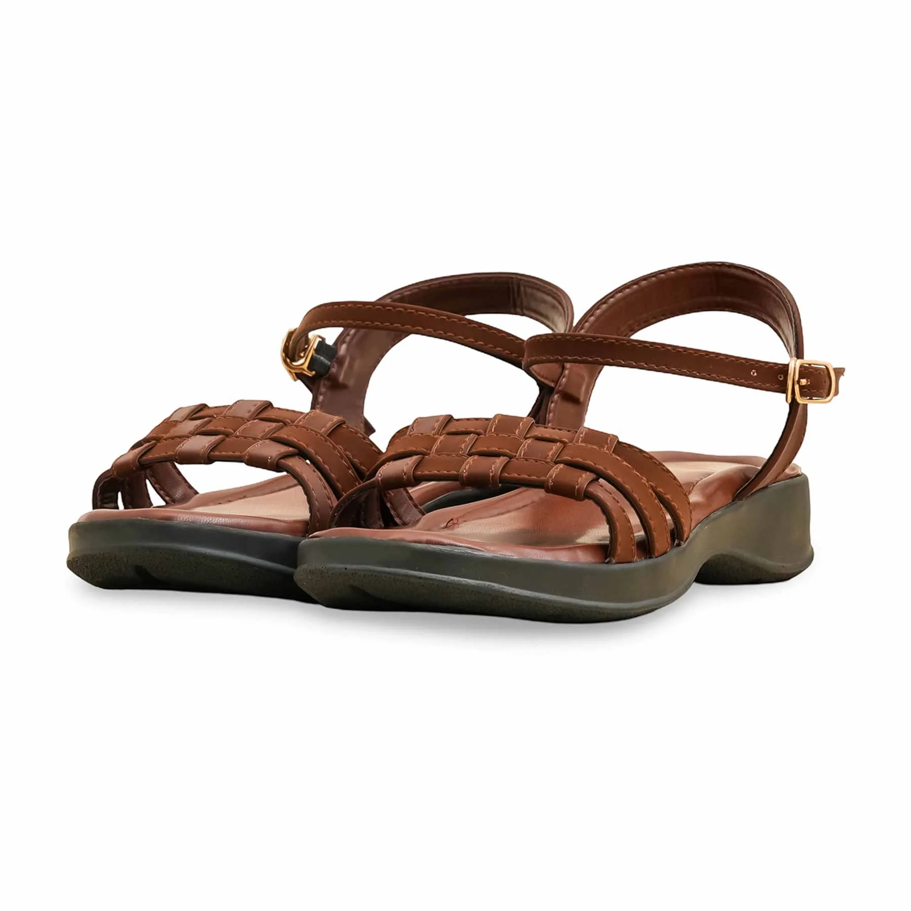 Brown Formal Sandal PU0613 - Image 3
