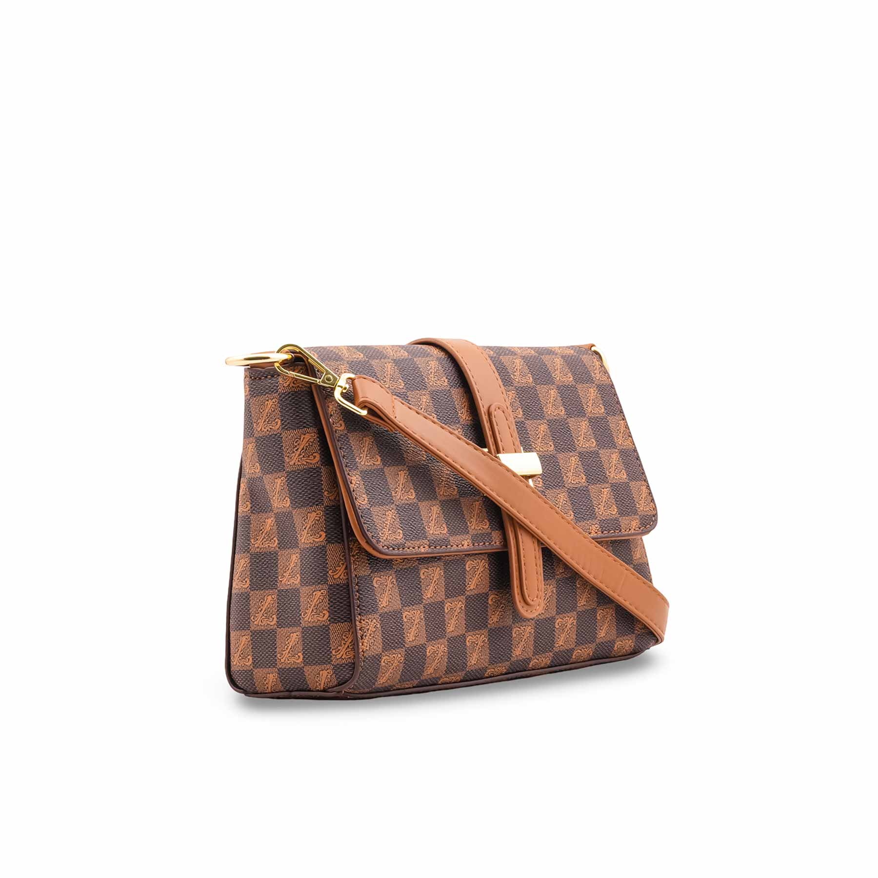 Brown Formal Shoulder Bag For Ladies P36417 - Image 3