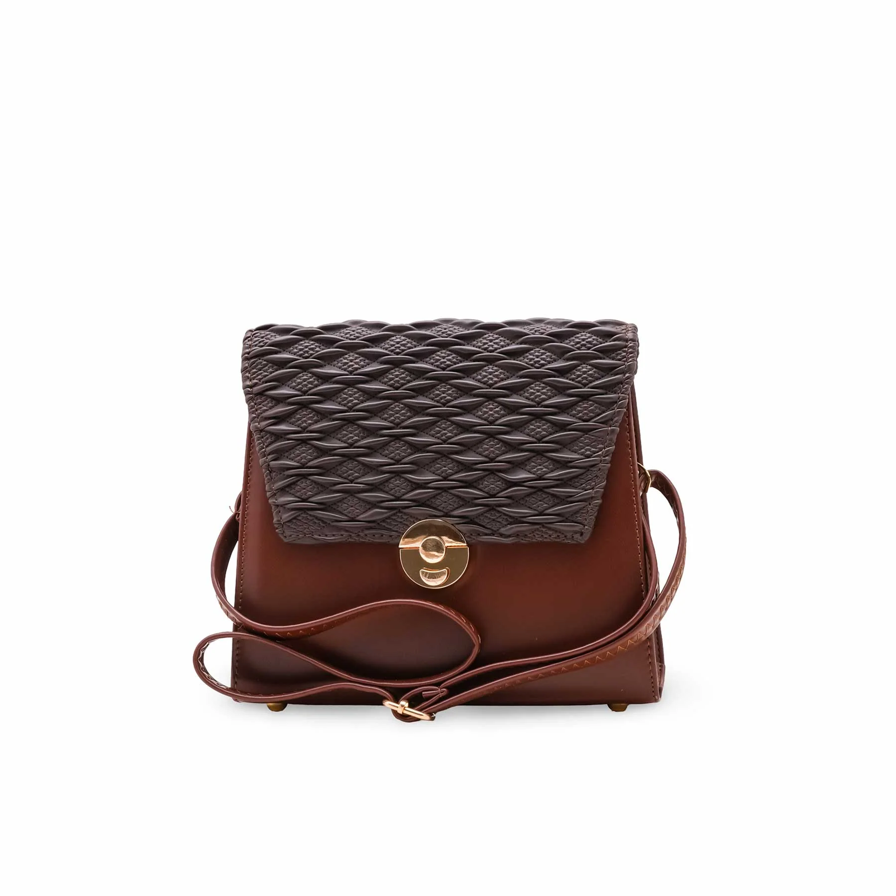 Brown Formal Shoulder Bag For Ladies P55857 - Image 2