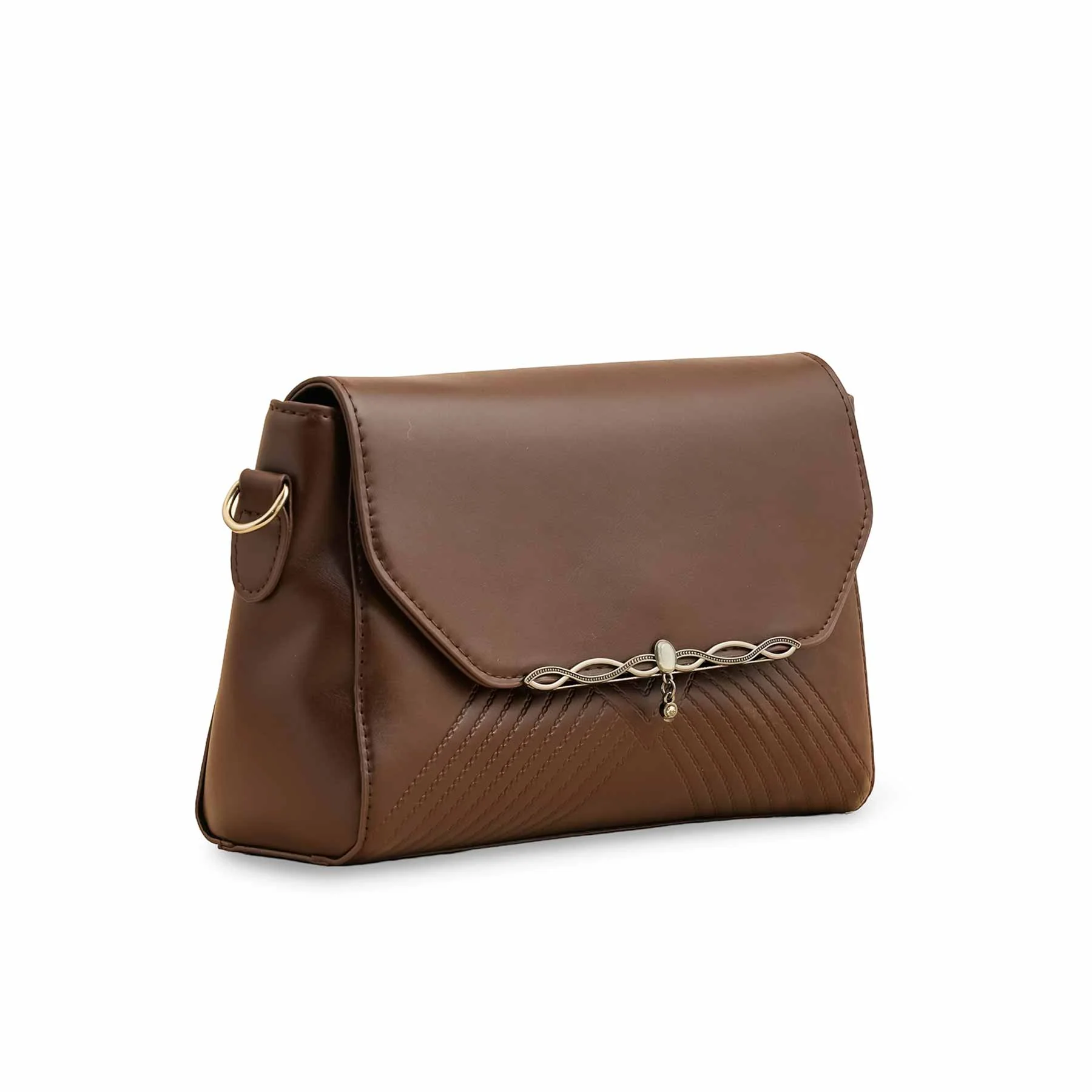 Brown Formal Shoulder Bag For Women P36251 - Image 2