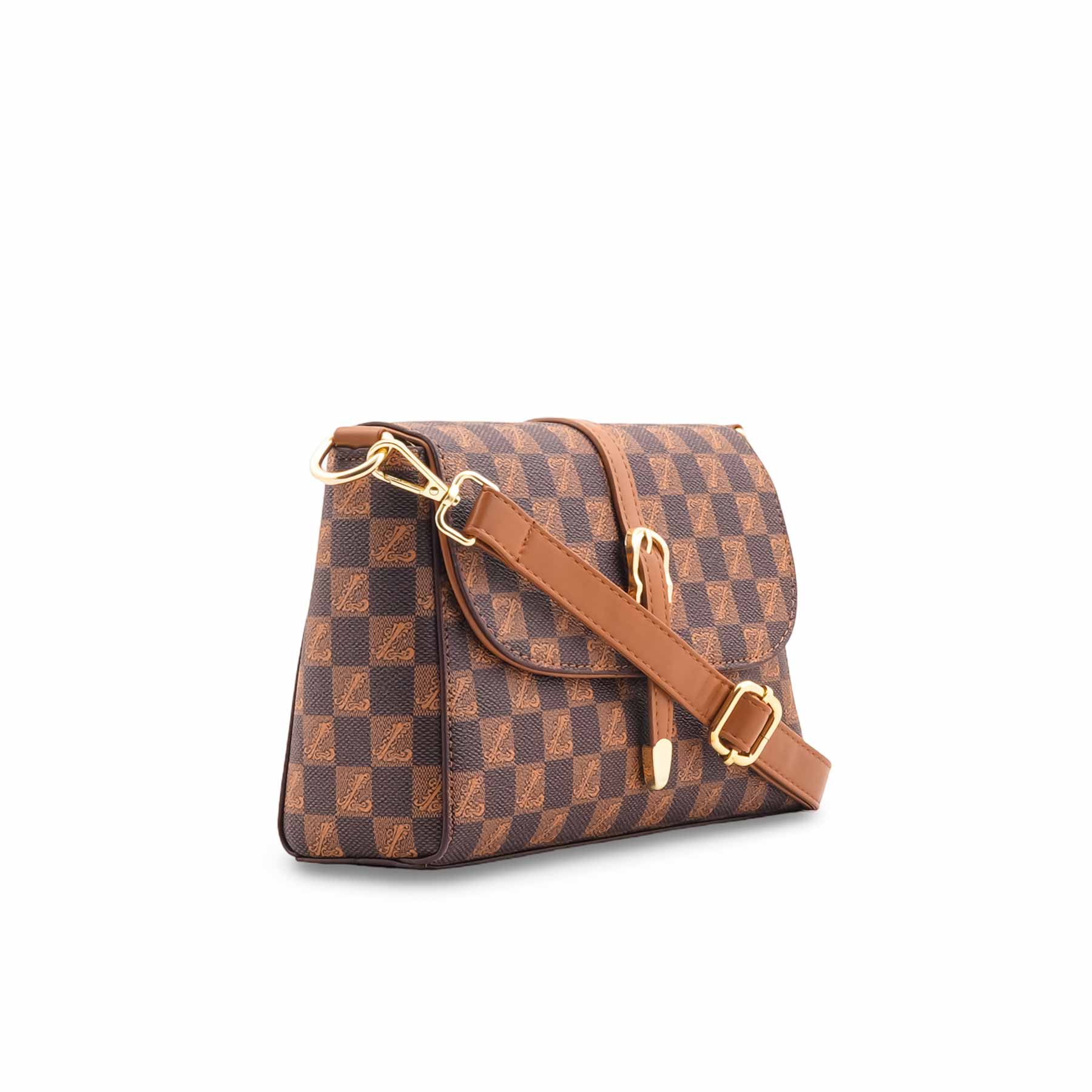 Brown Formal Shoulder Bag For Women P36418 - Image 3