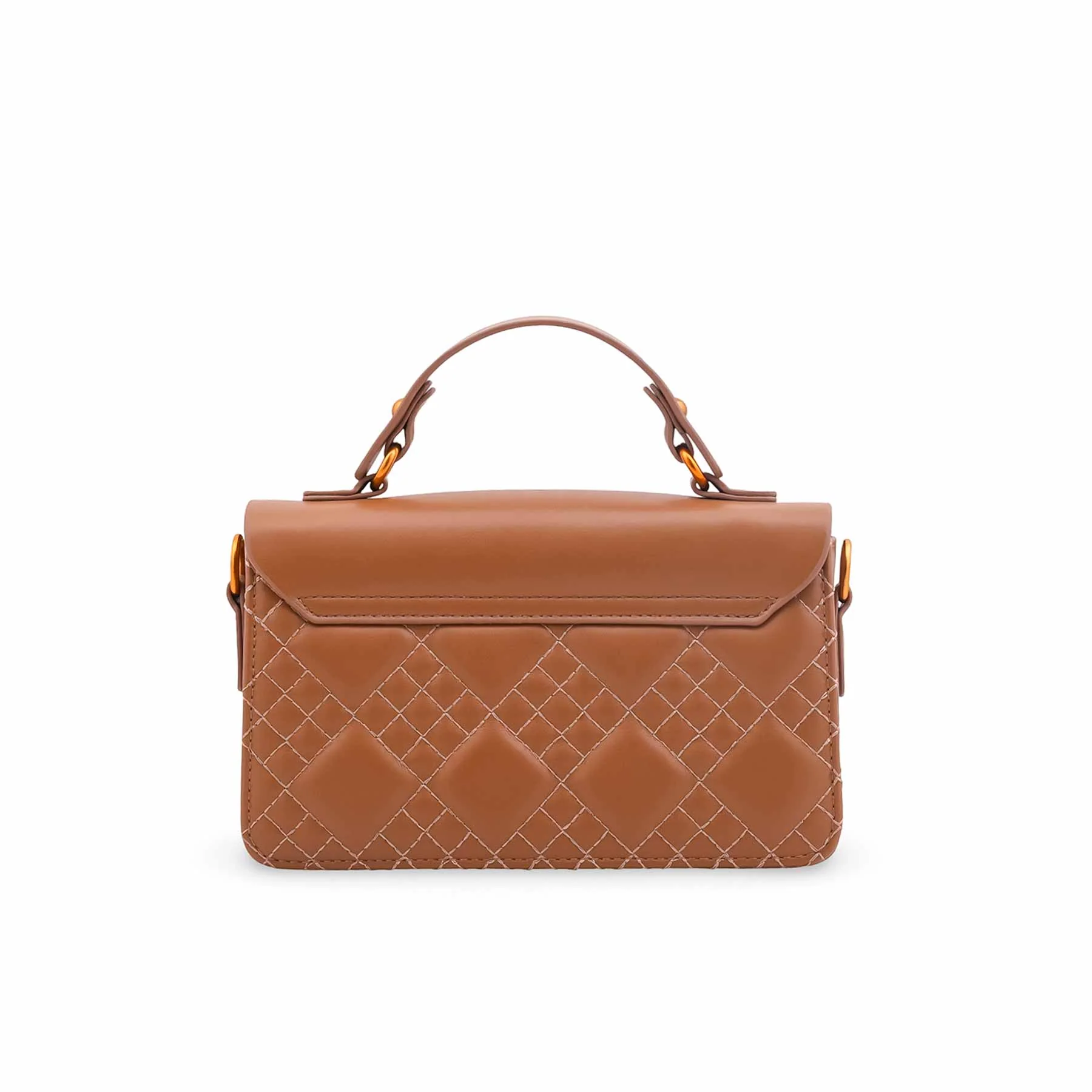 Brown Formal Shoulder Bag For Women P36548 - Image 4