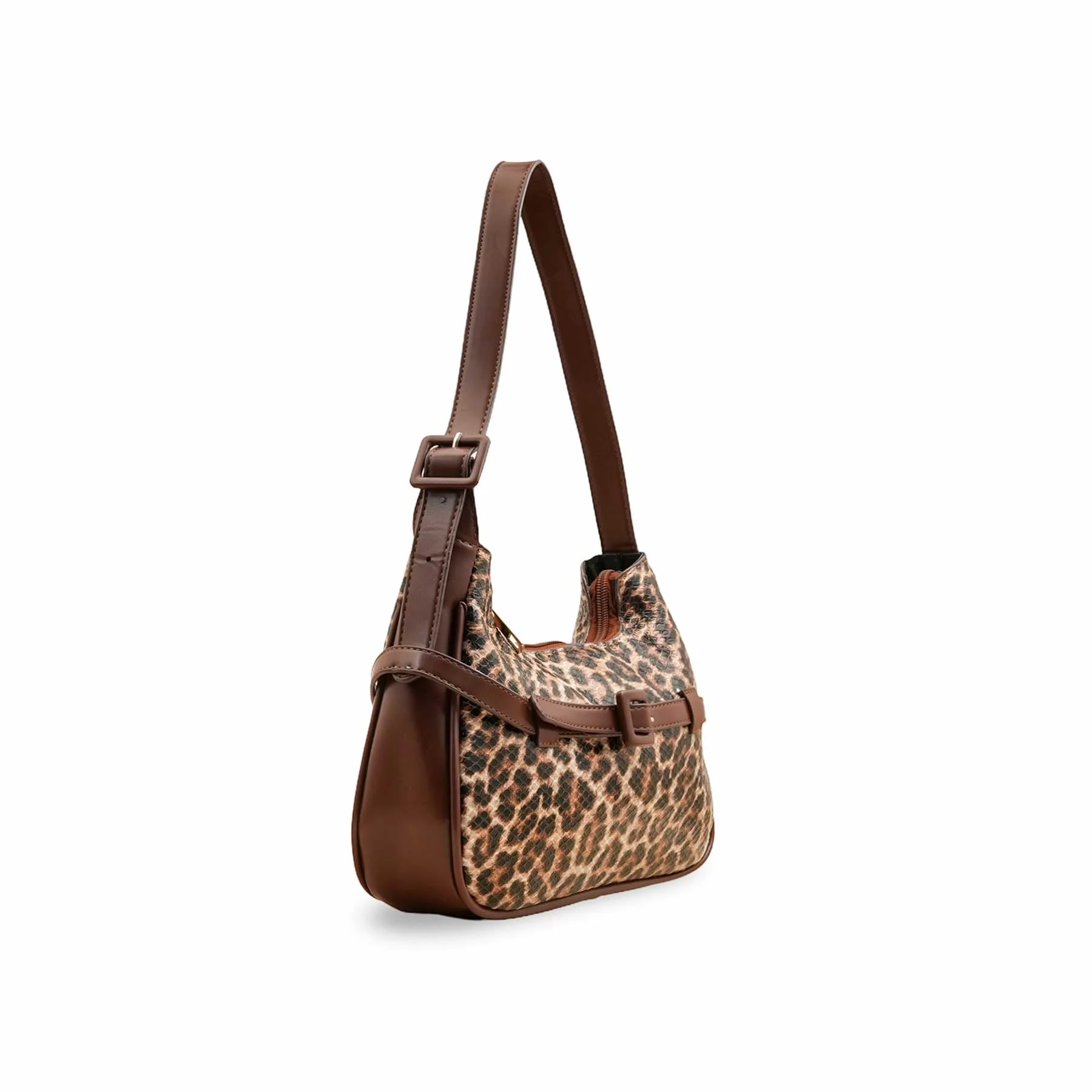 Brown Formal Shoulder Bag For Women P55861 - Image 3