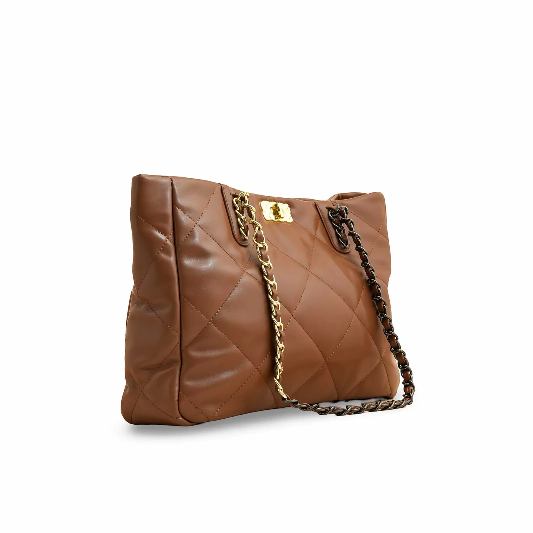 Brown Formal Shoulder Bag P36321 - Image 3