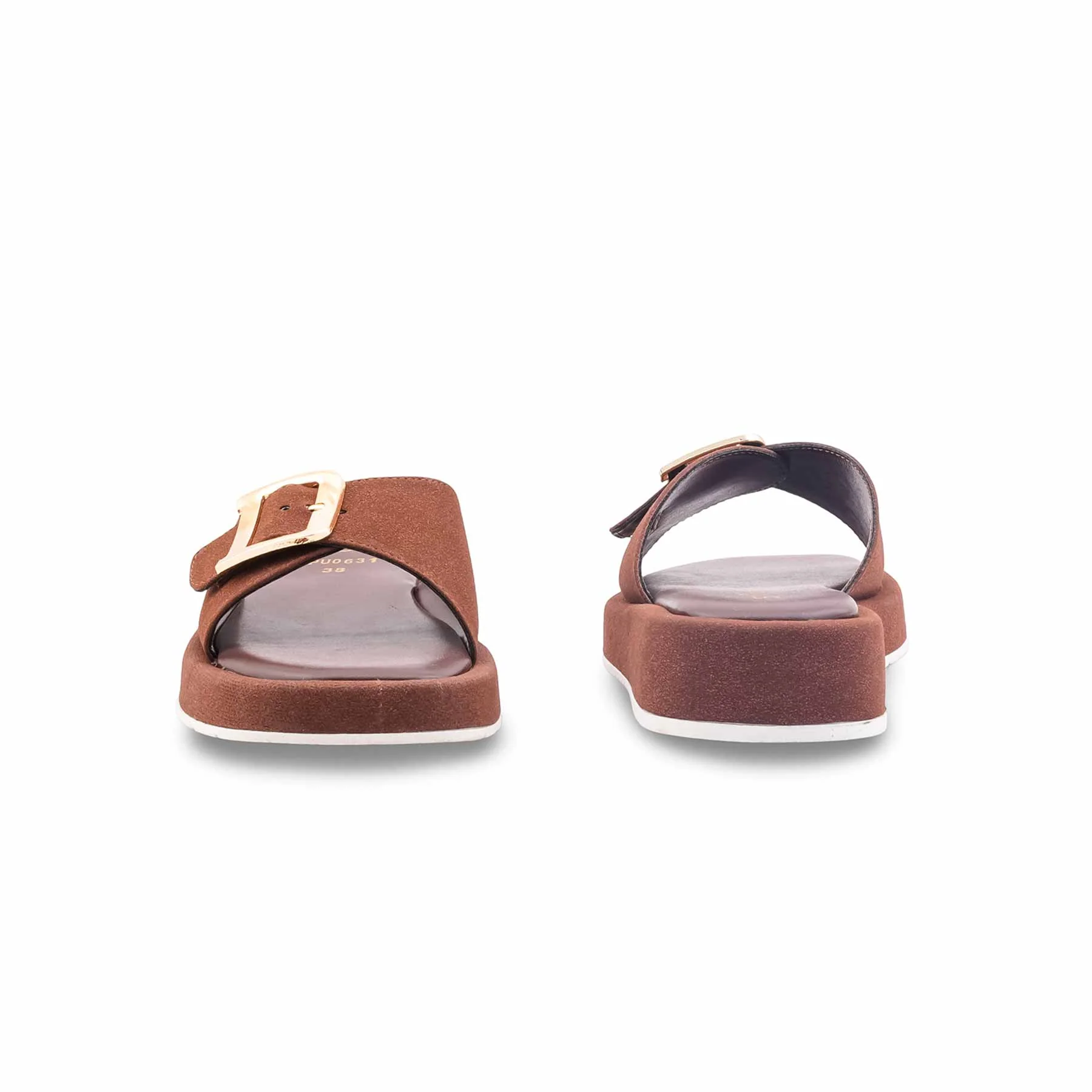 Brown Formal Slipper For Women PU0631 - Image 3