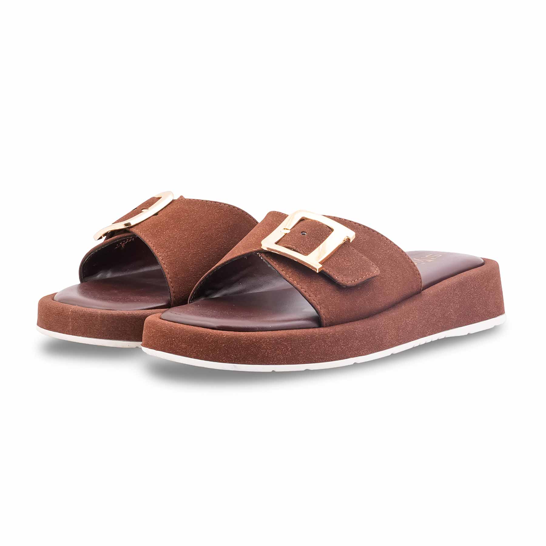 Brown Formal Slipper For Women PU0631 - Image 4