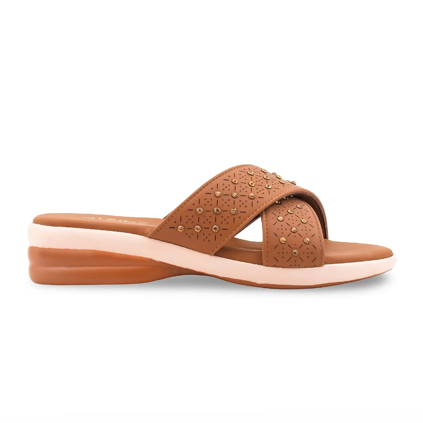 Brown Formal Slipper For Women PU0676 - Image 2