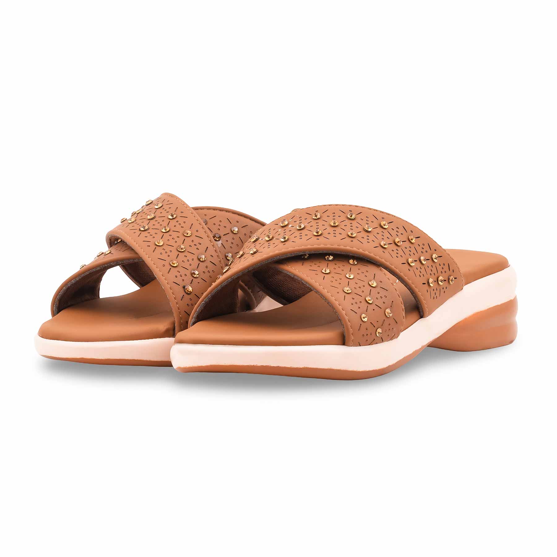 Brown Formal Slipper For Women PU0676 - Image 3