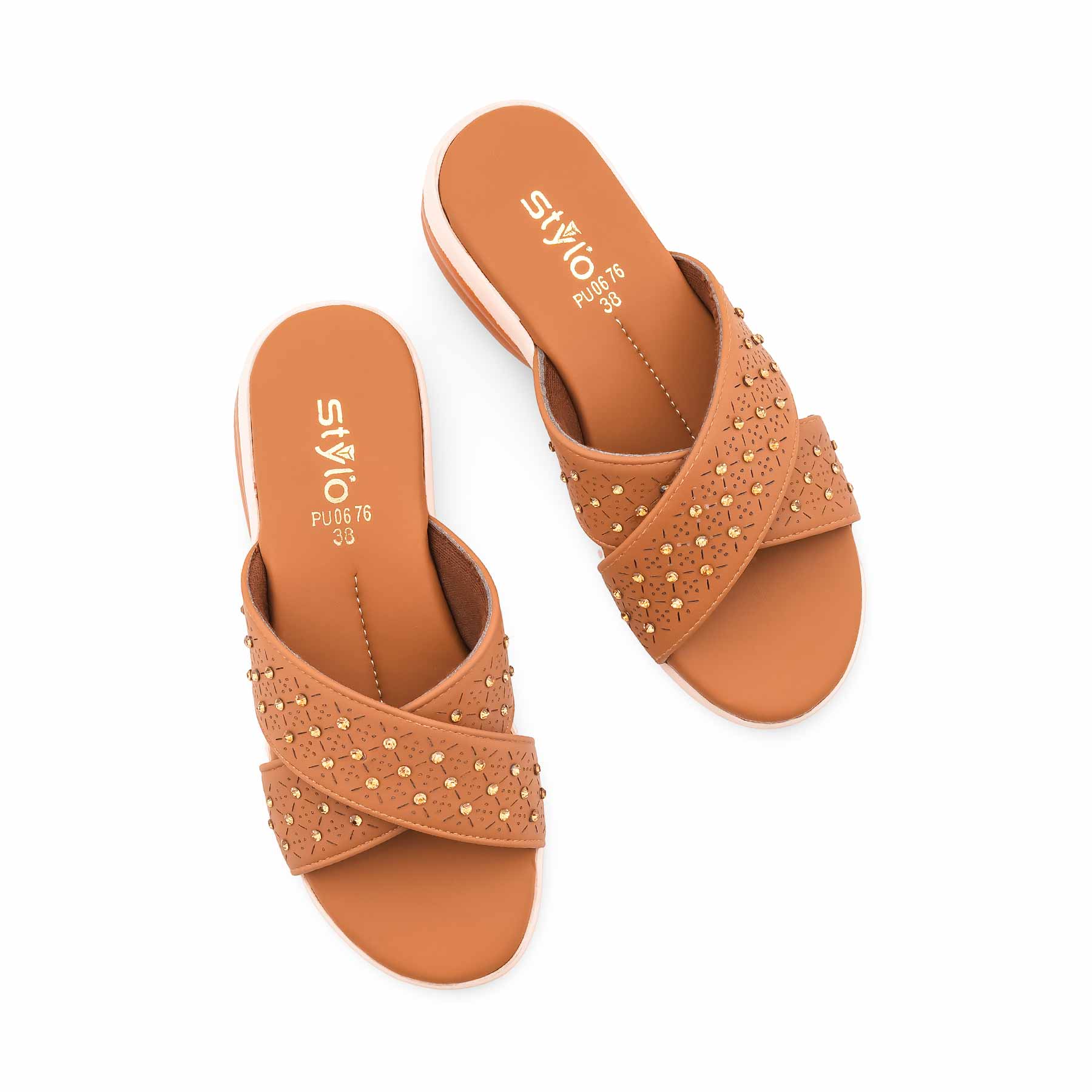 Brown Formal Slipper For Women PU0676 - Image 5