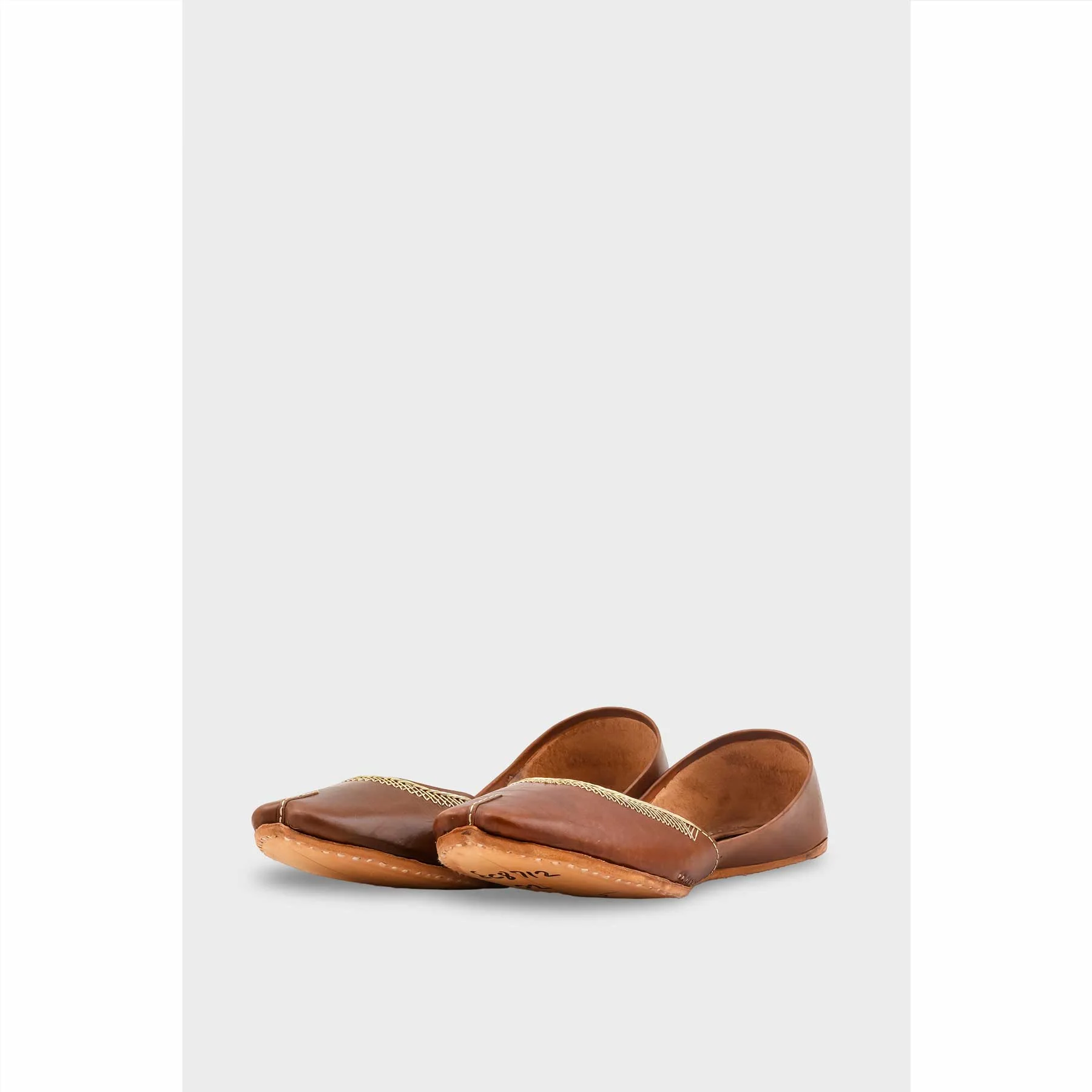 Brown Leather Khussa For Women EC8712 - Image 3