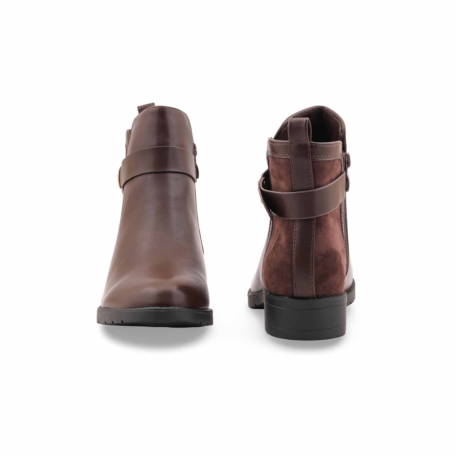Brown Long Shoes For Ladies WN9025 - Image 4