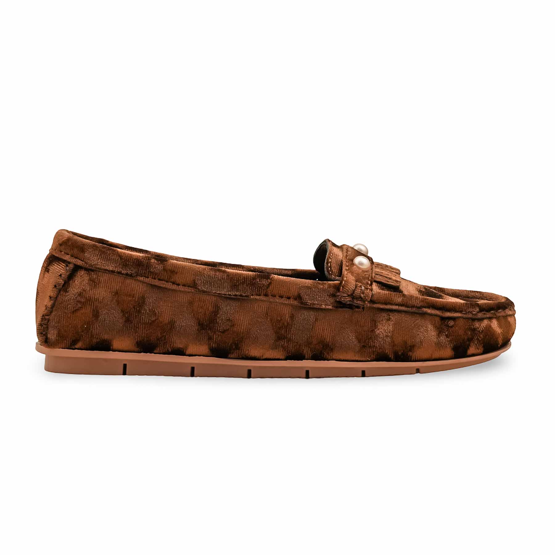 Brown Moccasin For Ladies WN4506 - Image 2