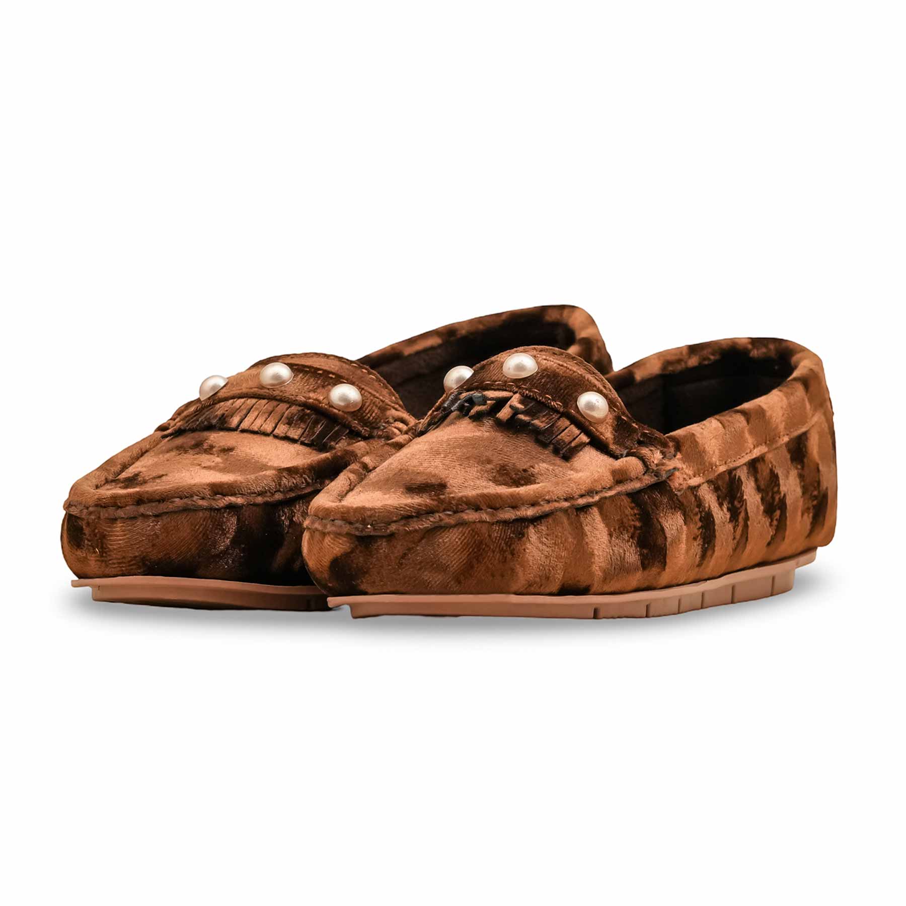 Brown Moccasin For Ladies WN4506 - Image 3