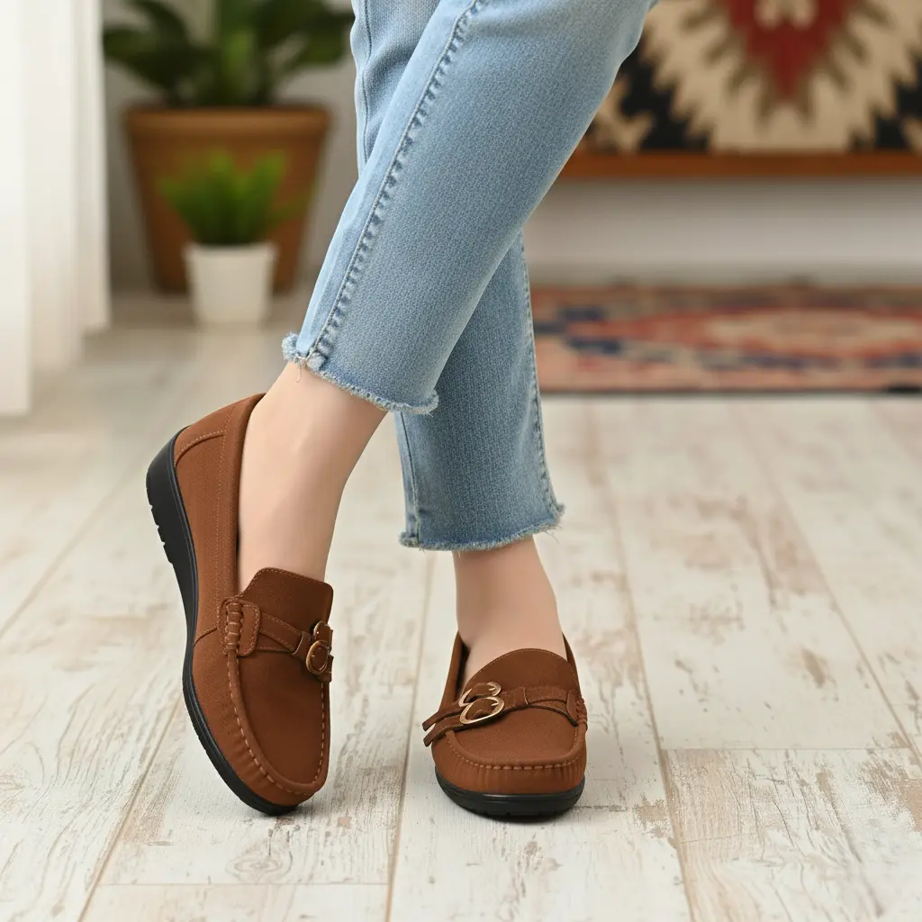 Brown Moccasin For Ladies WN4530 - Image 2
