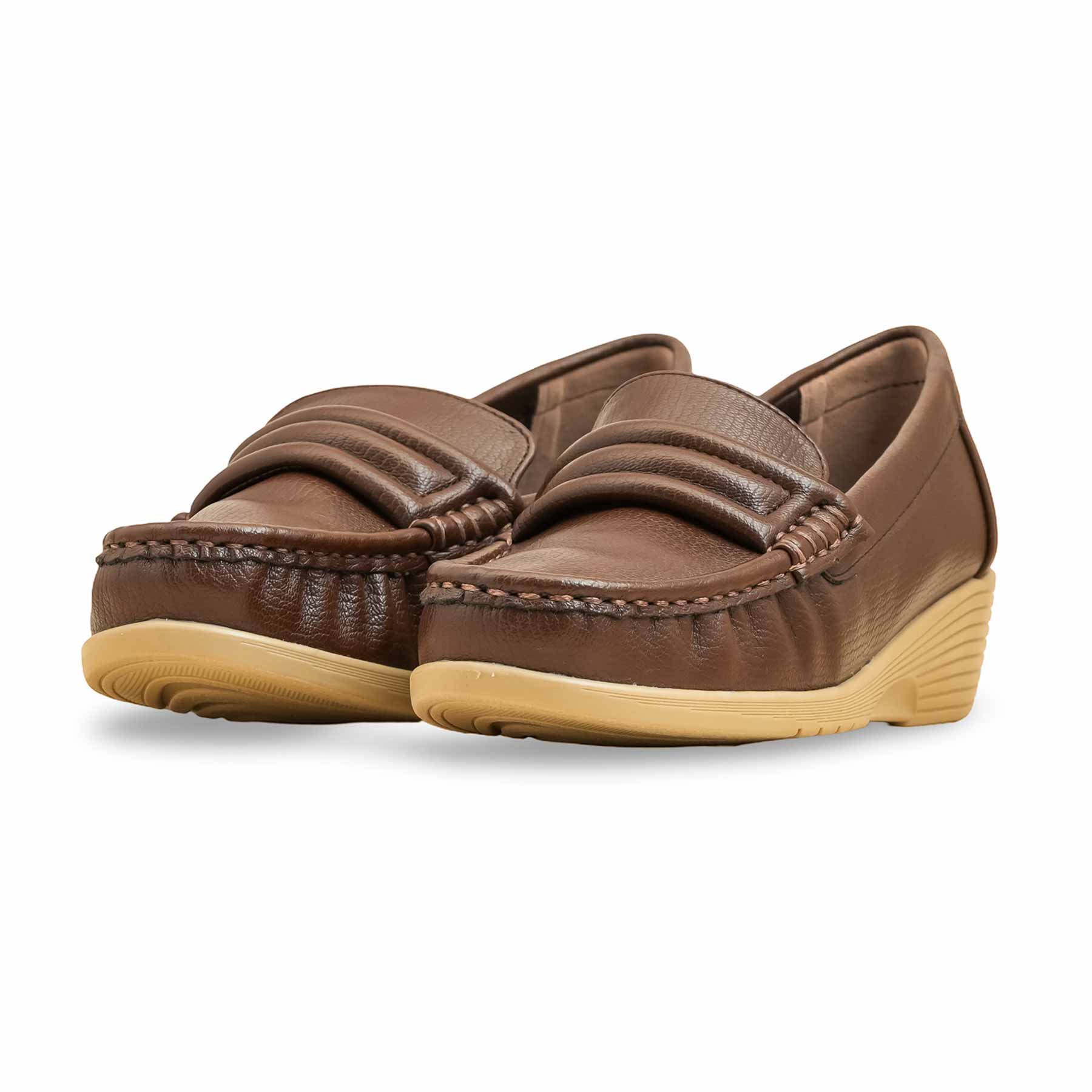 Brown Moccasin For Ladies WN4552 - Image 4
