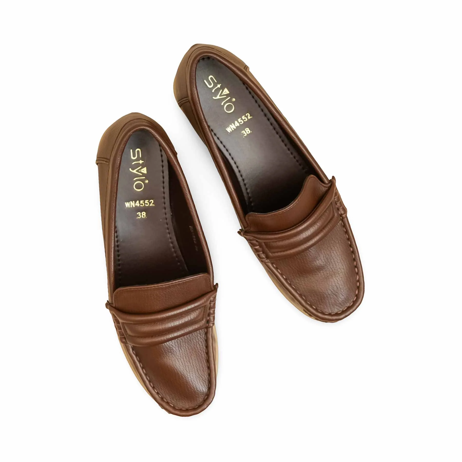 Brown Moccasin For Ladies WN4552 - Image 6