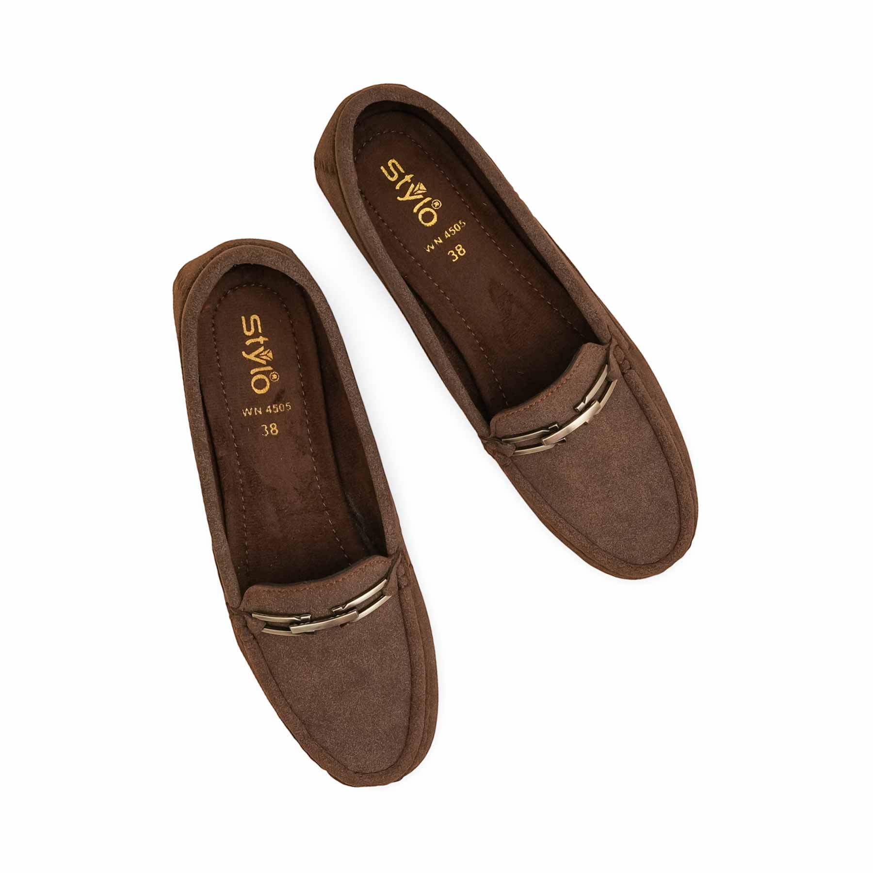 Brown Moccasin For Women WN4505 - Image 5