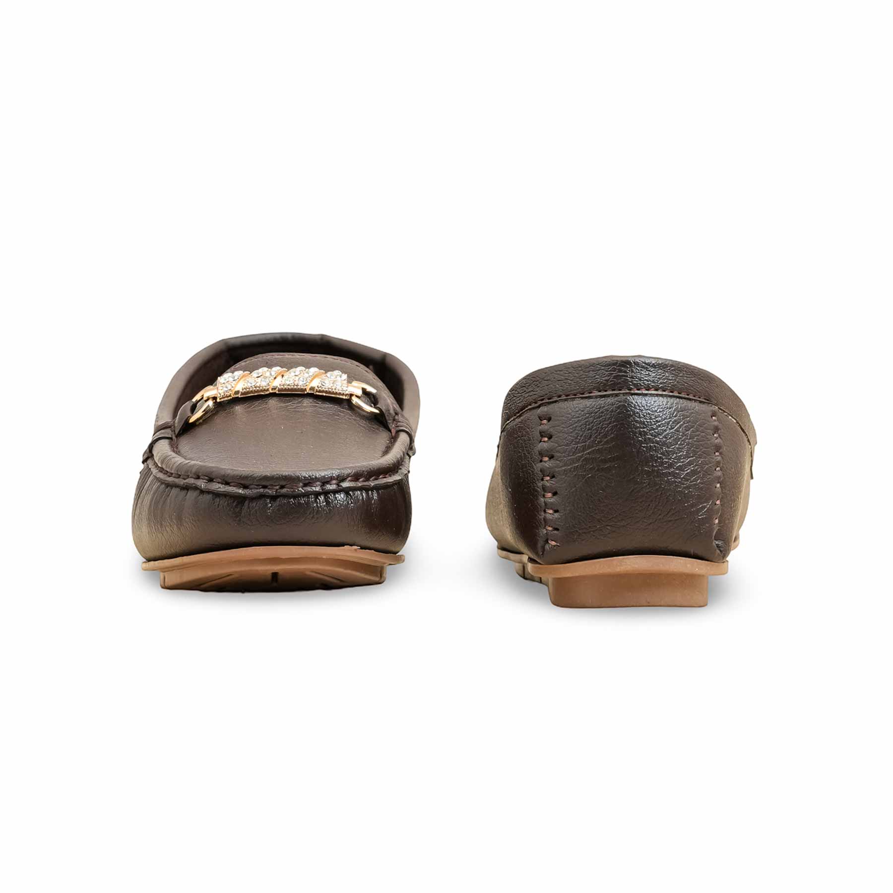 Brown Moccasin For Women WN4508 - Image 4