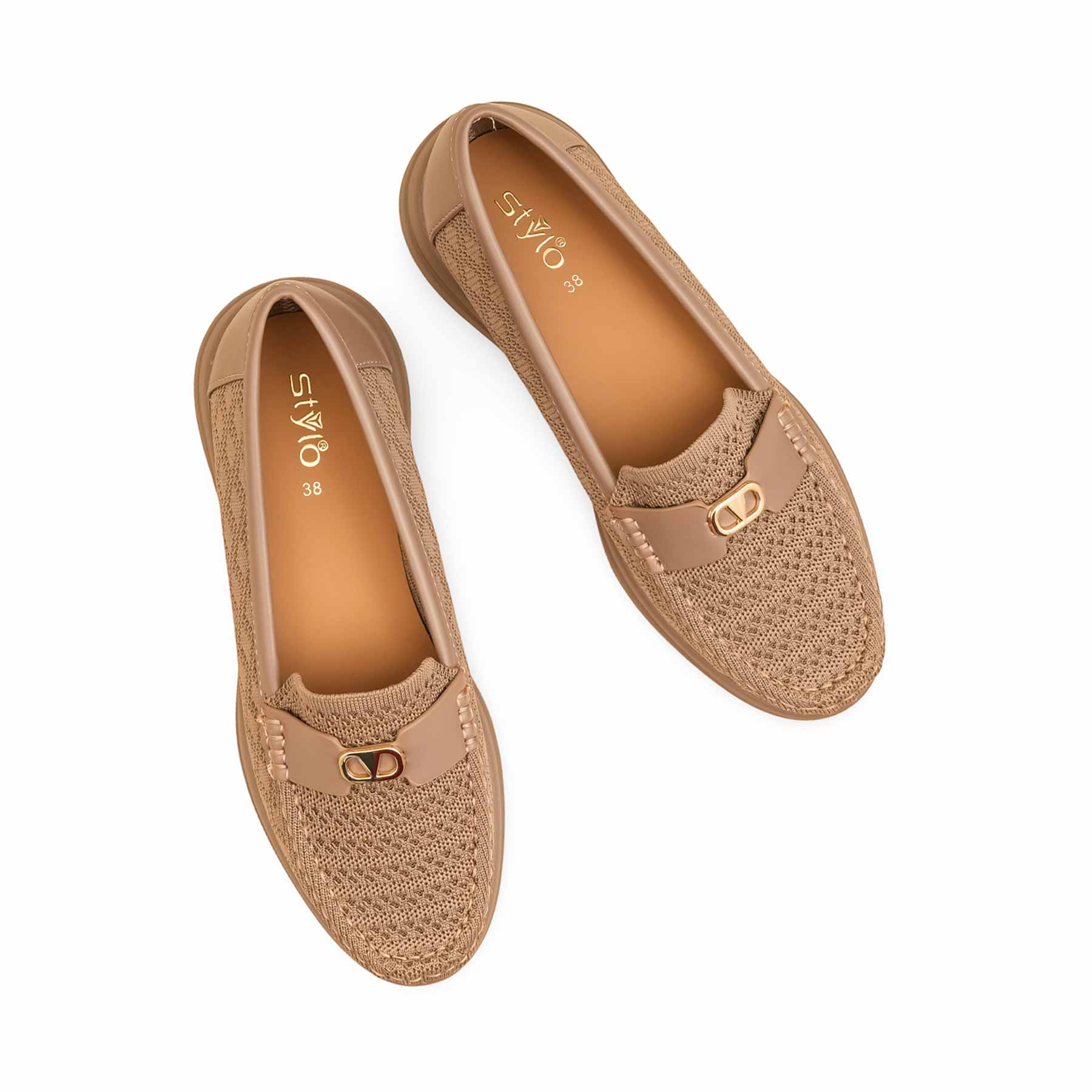 Brown Moccasin For Women WN4516 - Image 5