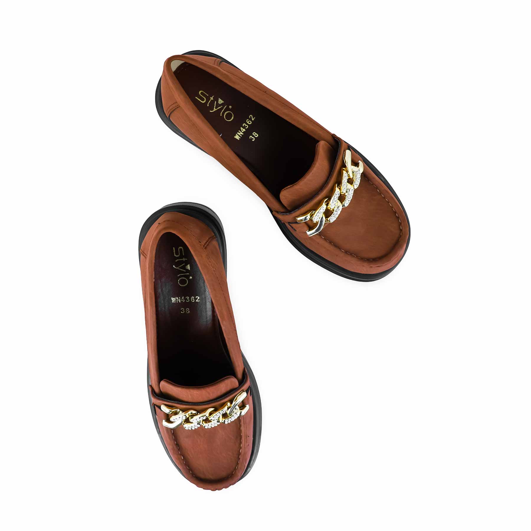 Brown Stylish Moccasin WN4362 - Image 4
