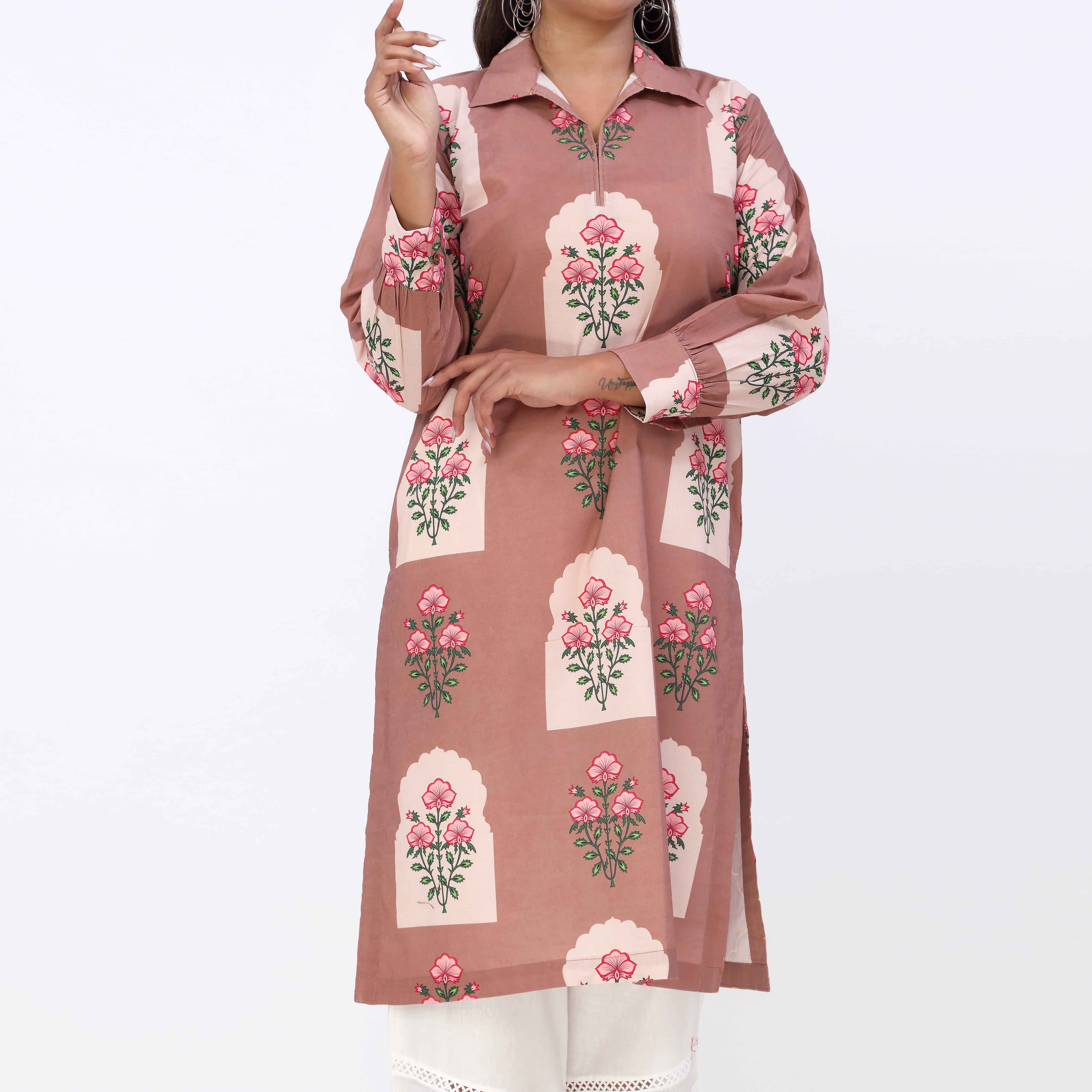 Naz e Gull<br>Printed Shirt PW5157 - Image 3