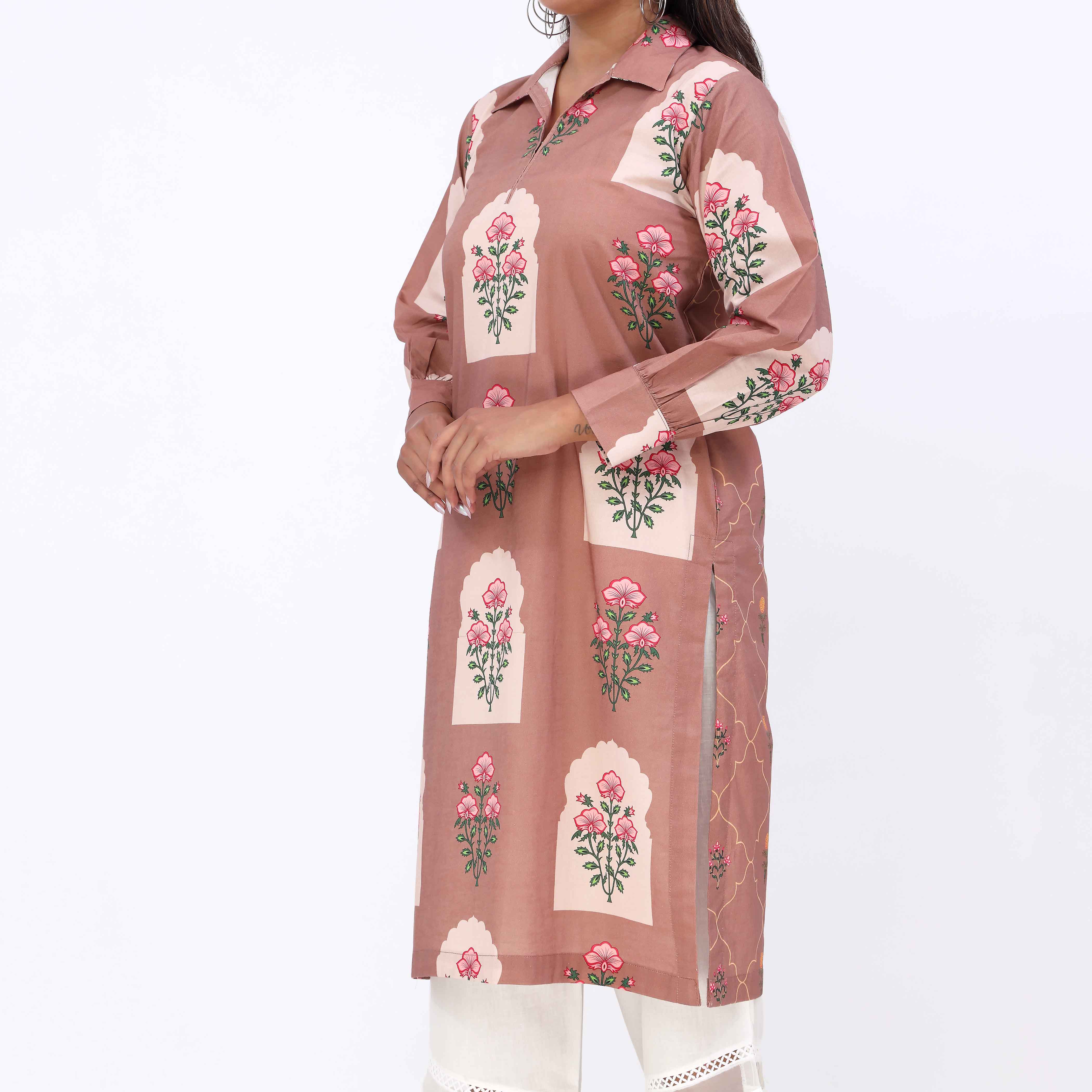 Naz e Gull<br>Printed Shirt PW5157 - Image 4