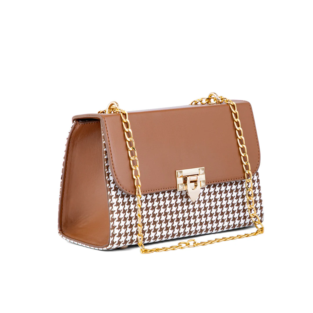 Brown Formal Shoulder Bag P55655 - Image 3
