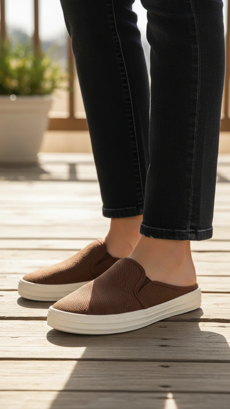 Brown Sneaker For Ladies WN6196 - Image 2