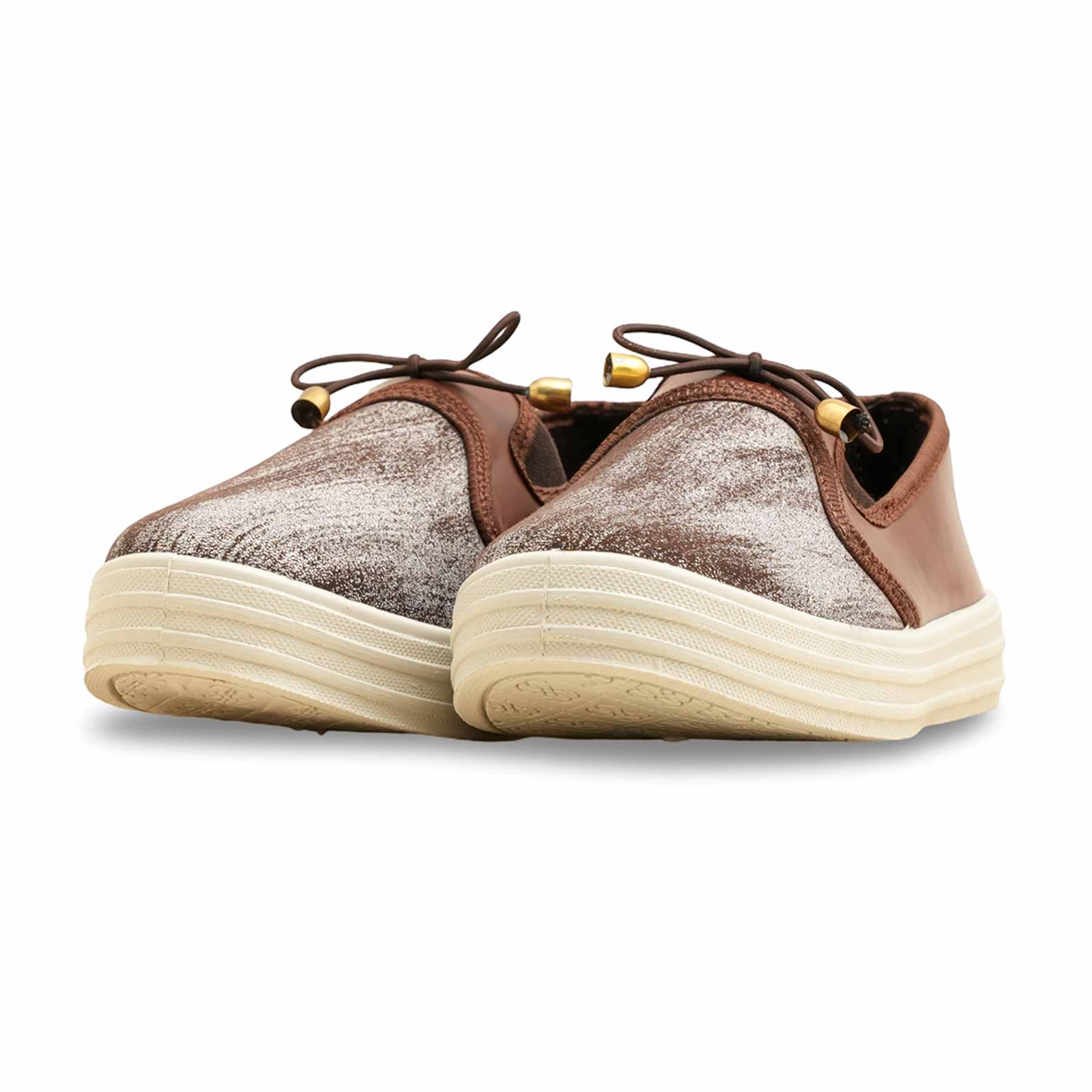 Brown Sneaker For Women WN6169 - Image 3