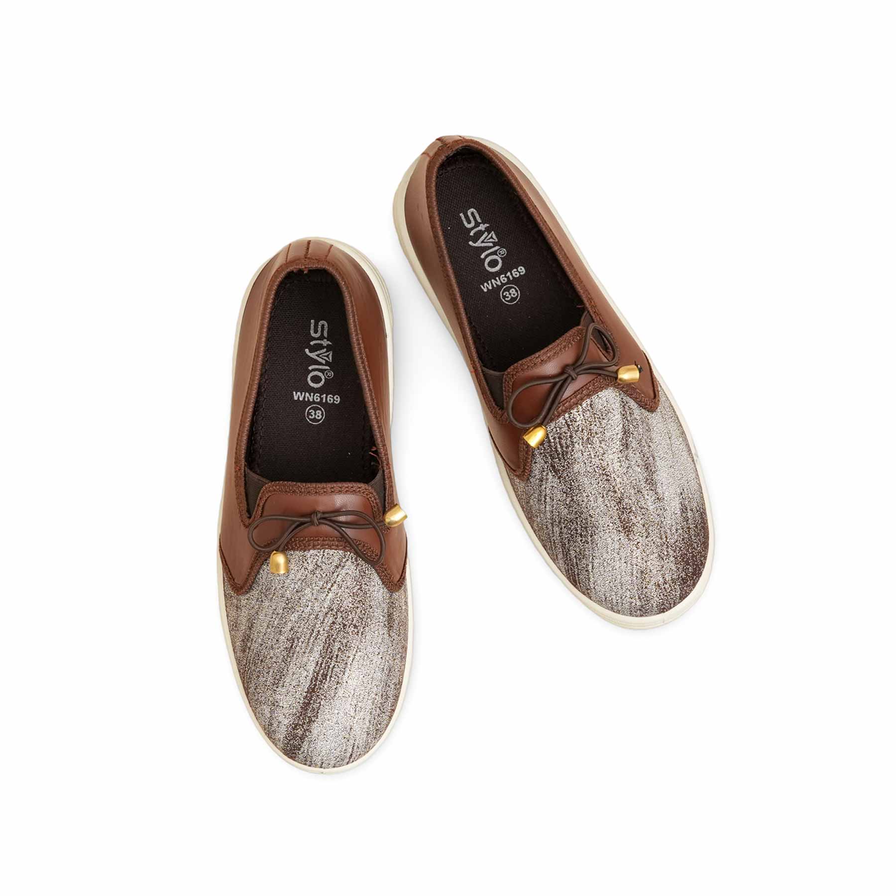Brown Sneaker For Women WN6169 - Image 5