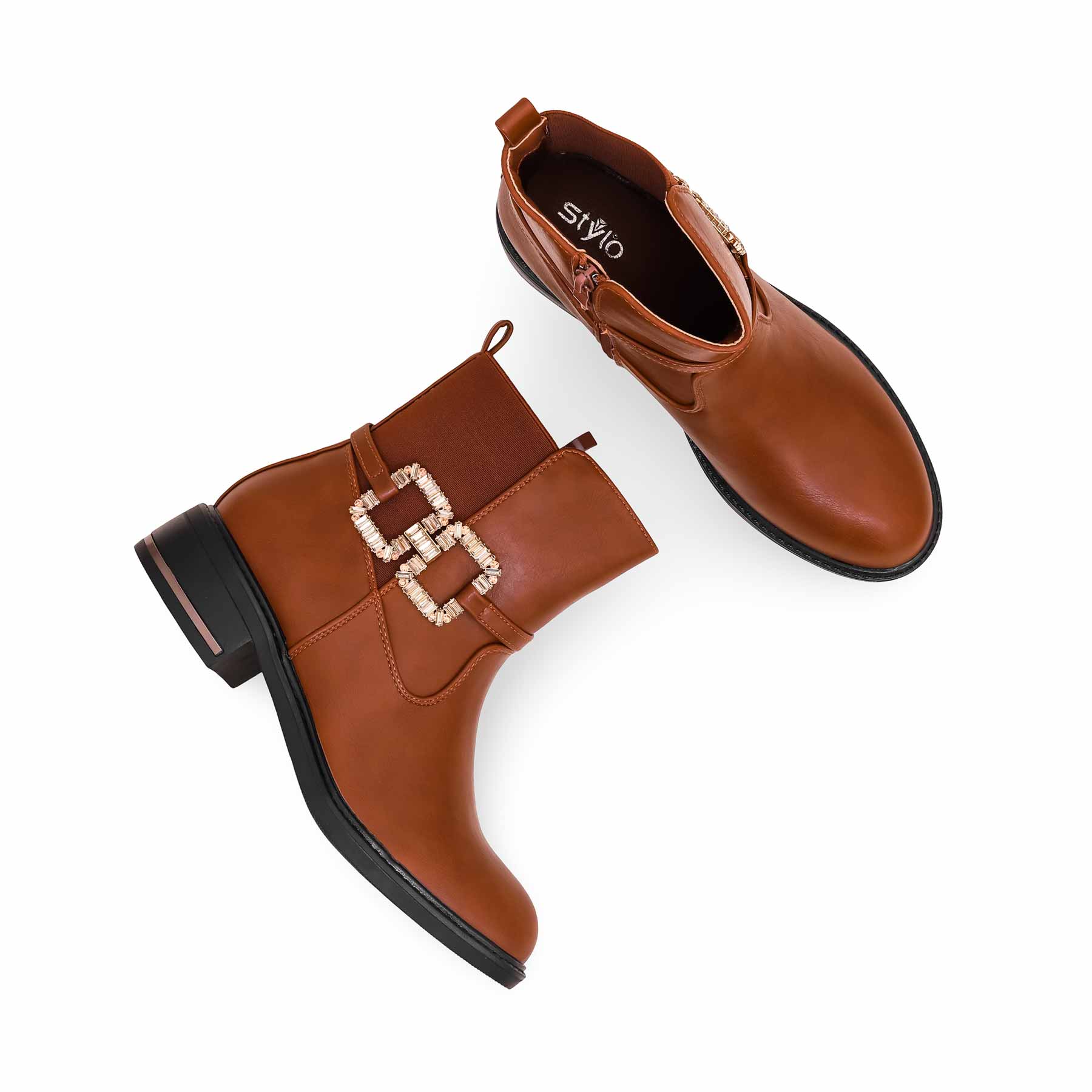 Brown Women Long Shoes WN9016 - Image 6