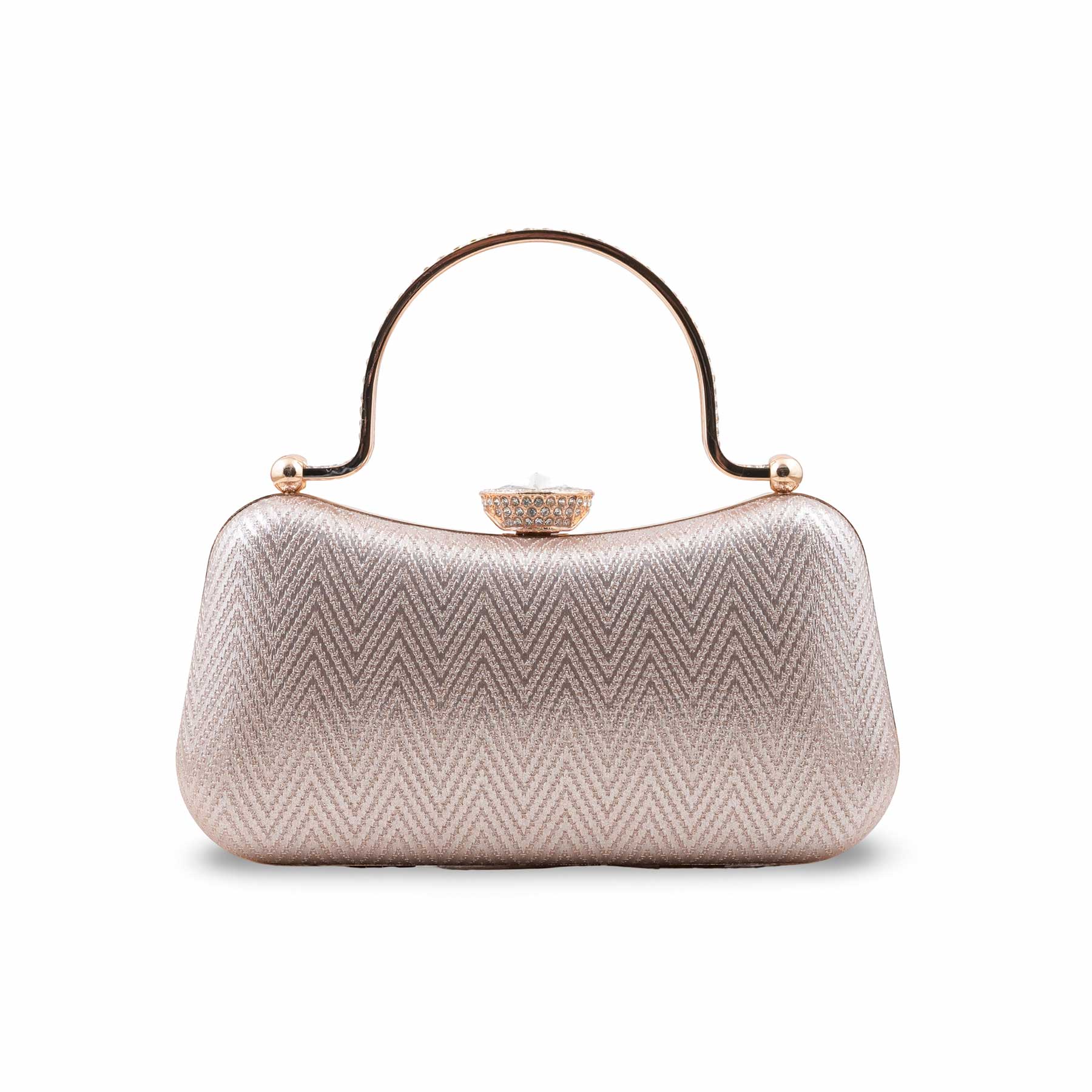 Champagne Fancy Clutch For Women P24434 - Image 4