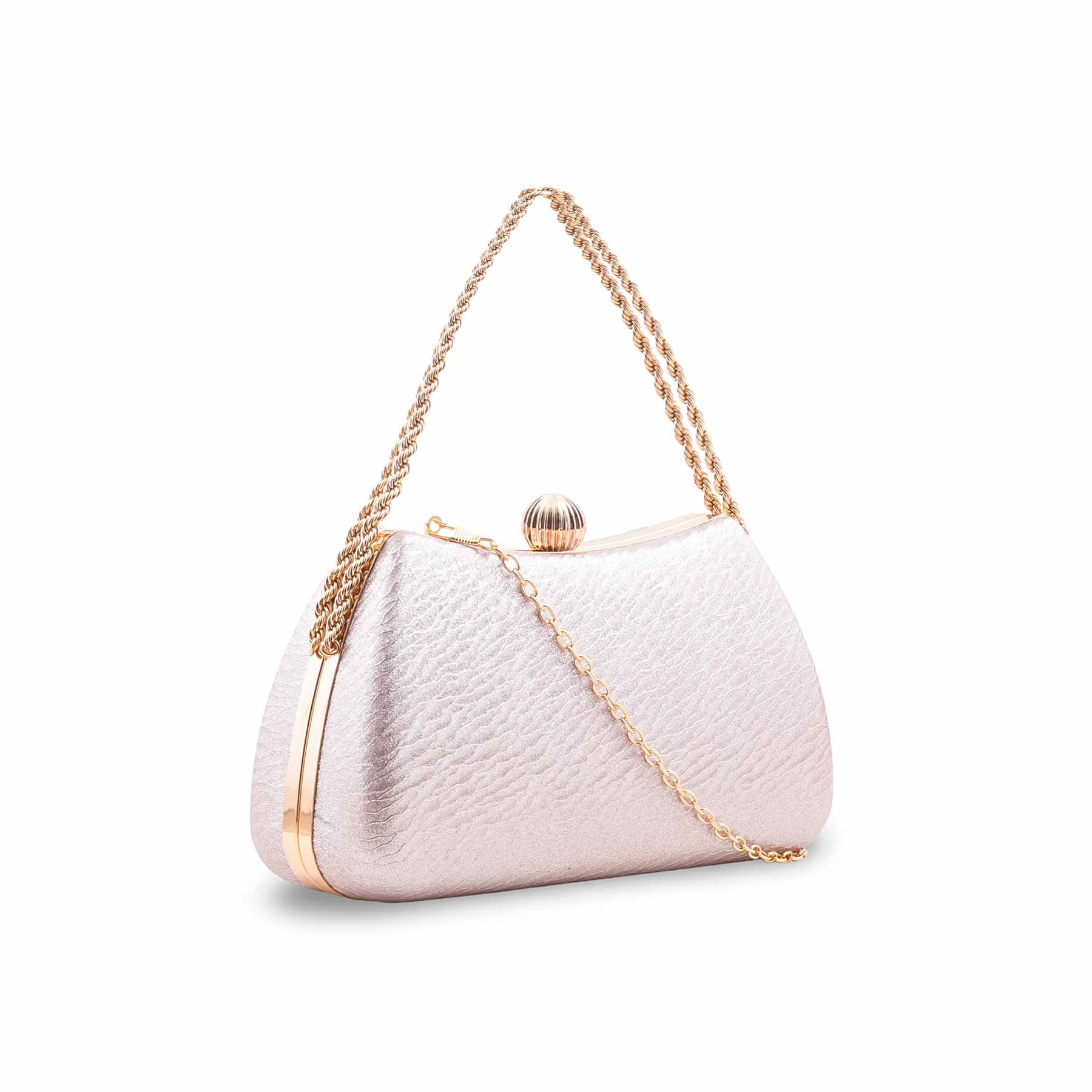 Champagne Fancy Clutch For Women P24436 - Image 3