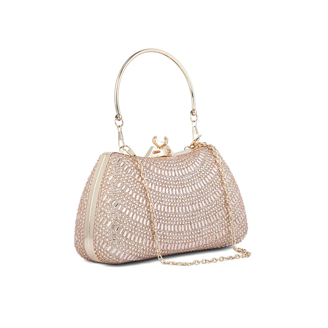 Champagne Fancy Clutch P24185 - Image 3