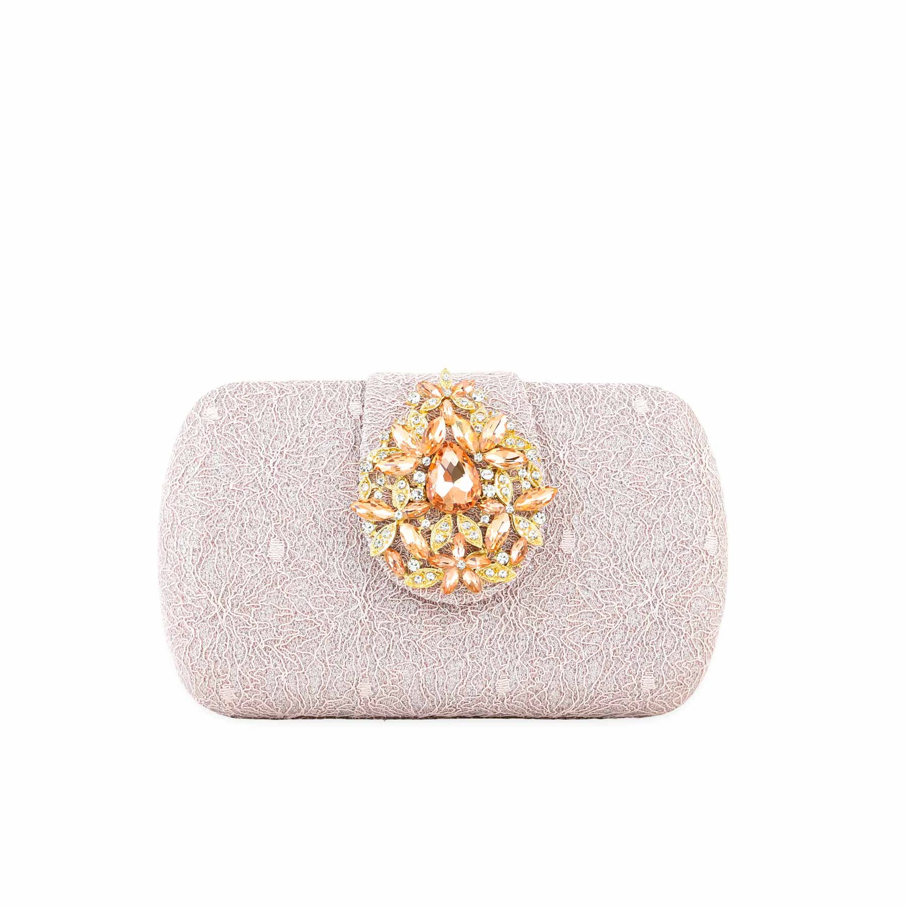 Champagne Fancy Clutch P24392 - Image 2