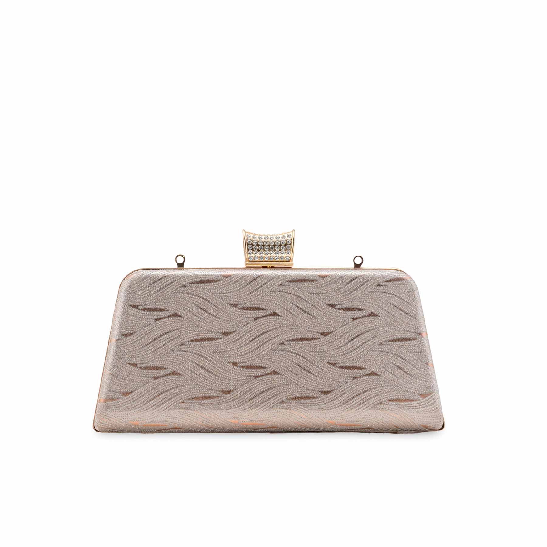 Champagne Women Fancy Clutch P15713 - Image 4