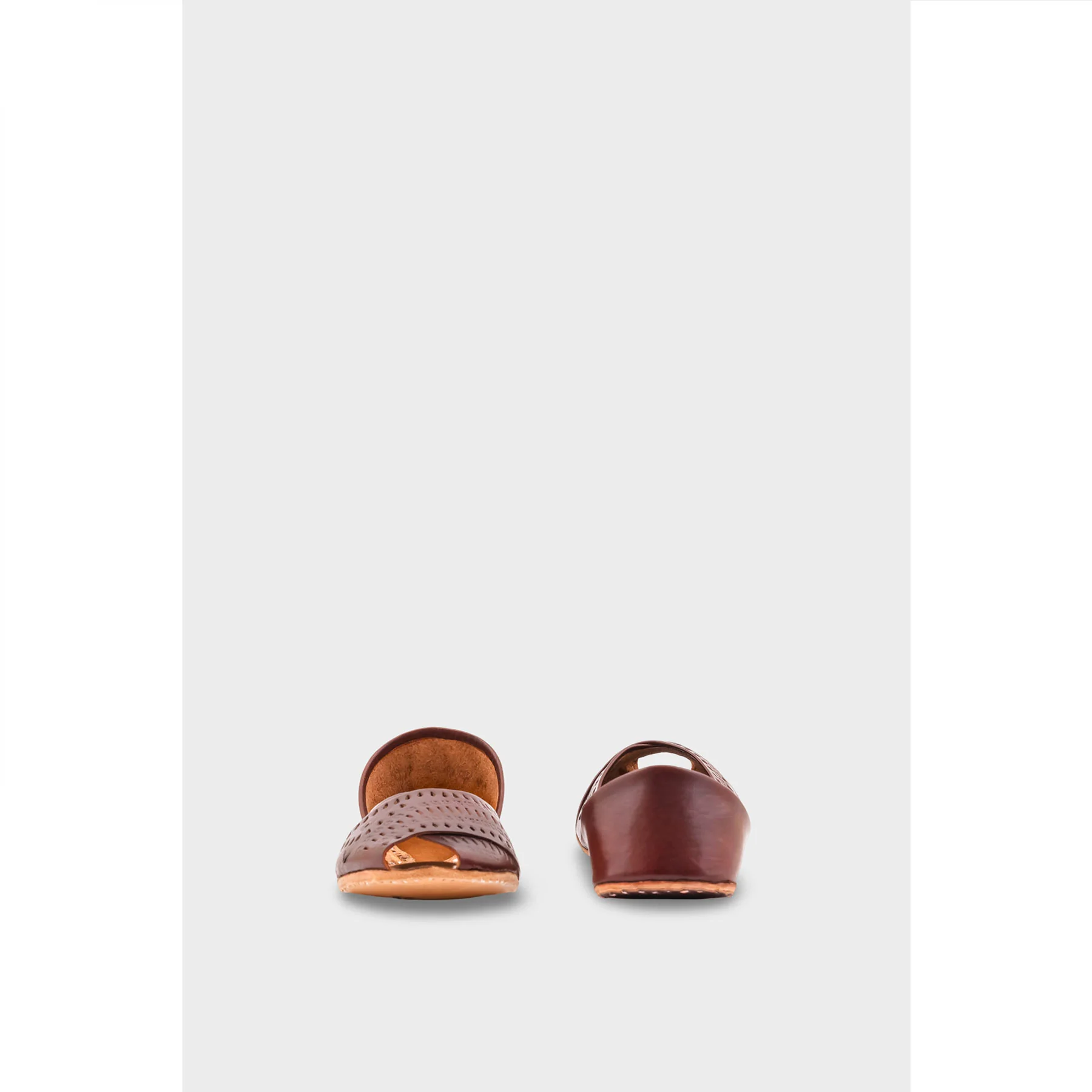 Coffee Leather Khussa EC8639 - Image 4