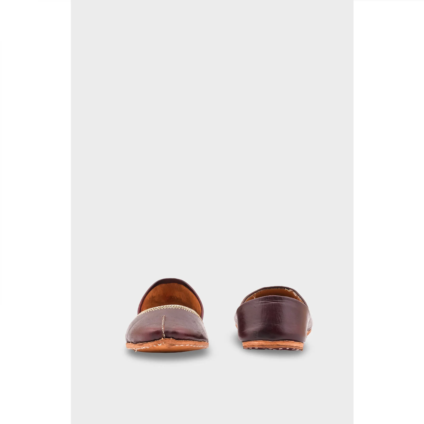 Coffee Leather Khussa EC8657 - Image 4