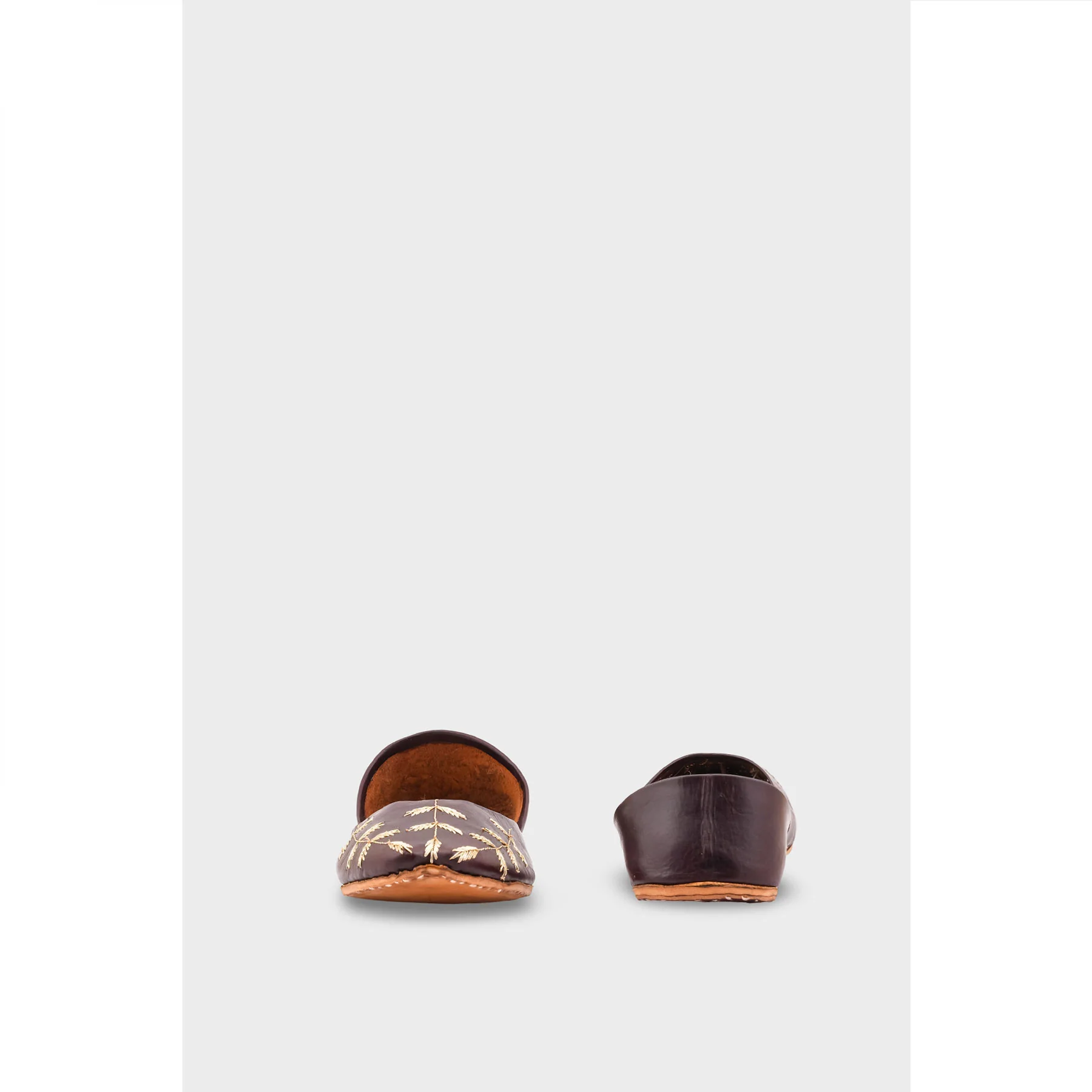 Coffee Leather Khussa EC8659 - Image 4