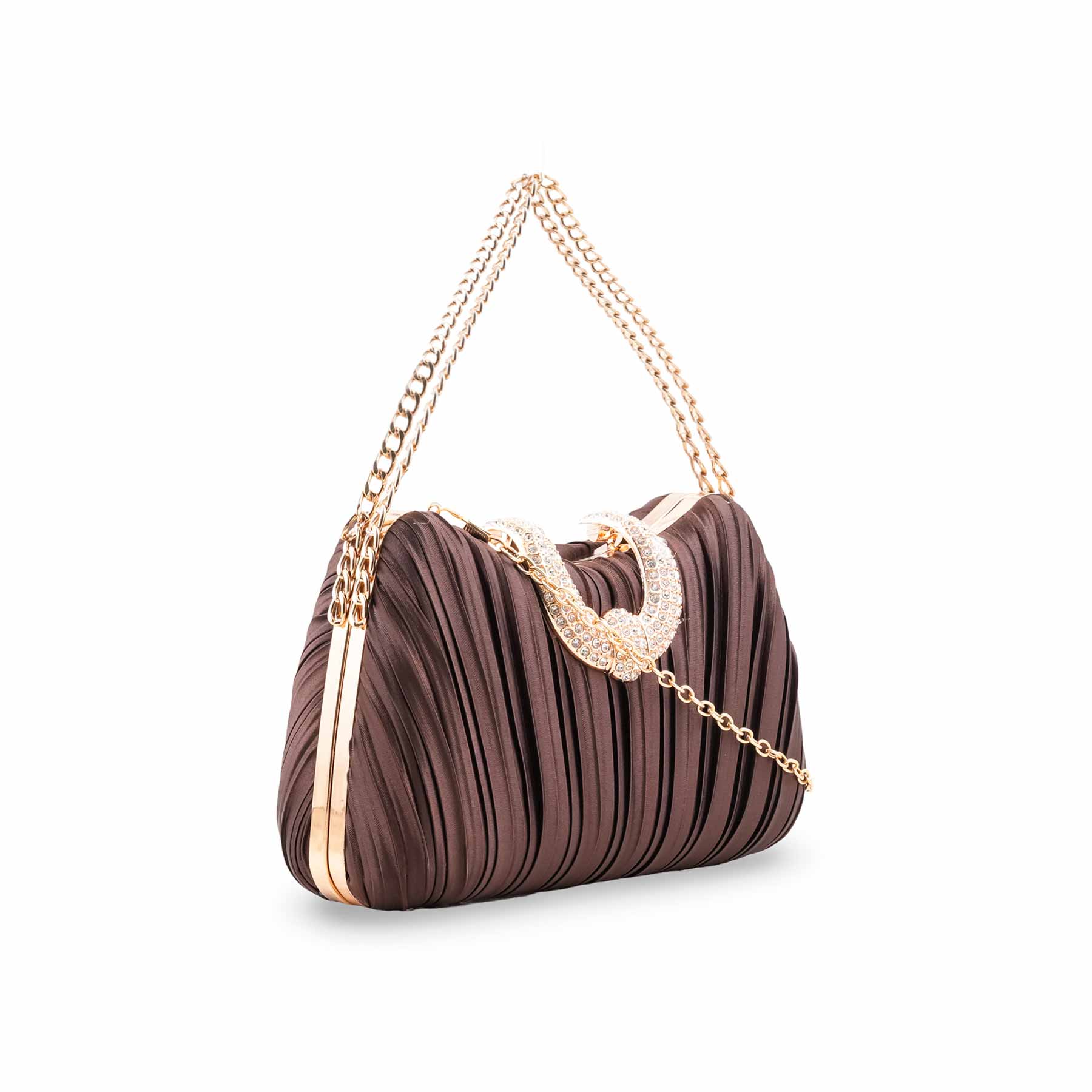 Coffee Formal Clutch For Ladies P24439 - Image 3