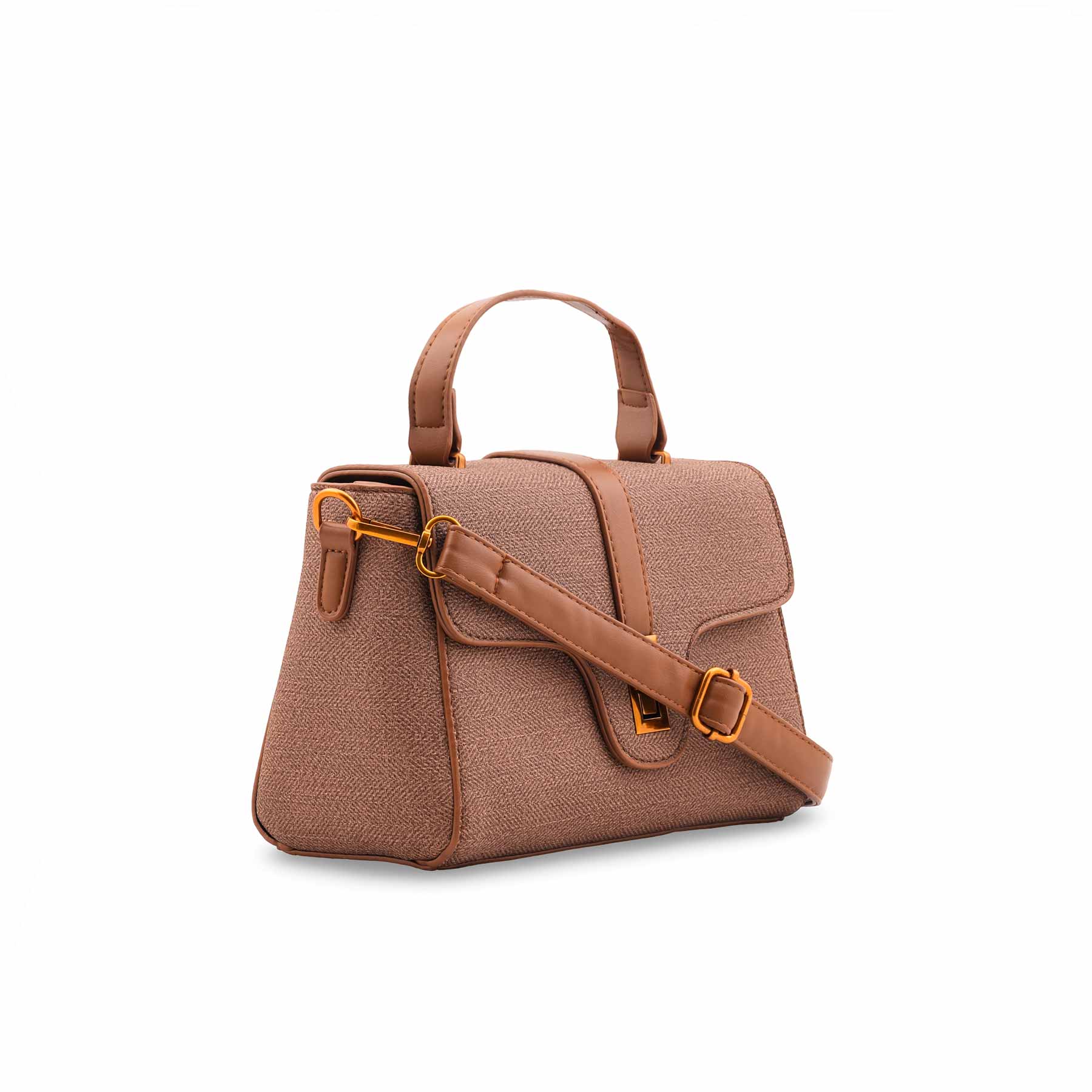 Coffee Formal Hand Bag For Ladies P36611 - Image 3