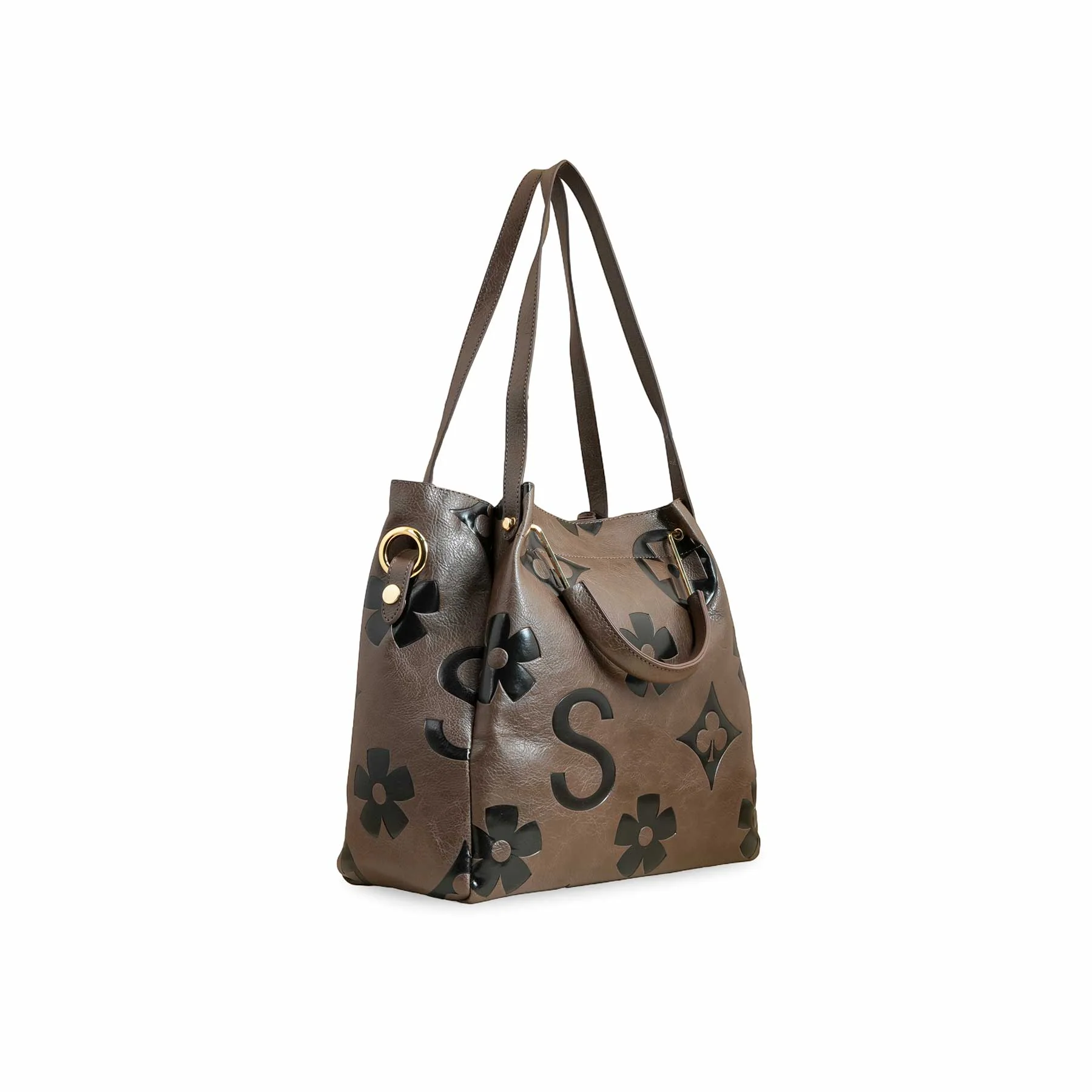 Coffee Formal Hand Bag For Women P36220 - Image 3