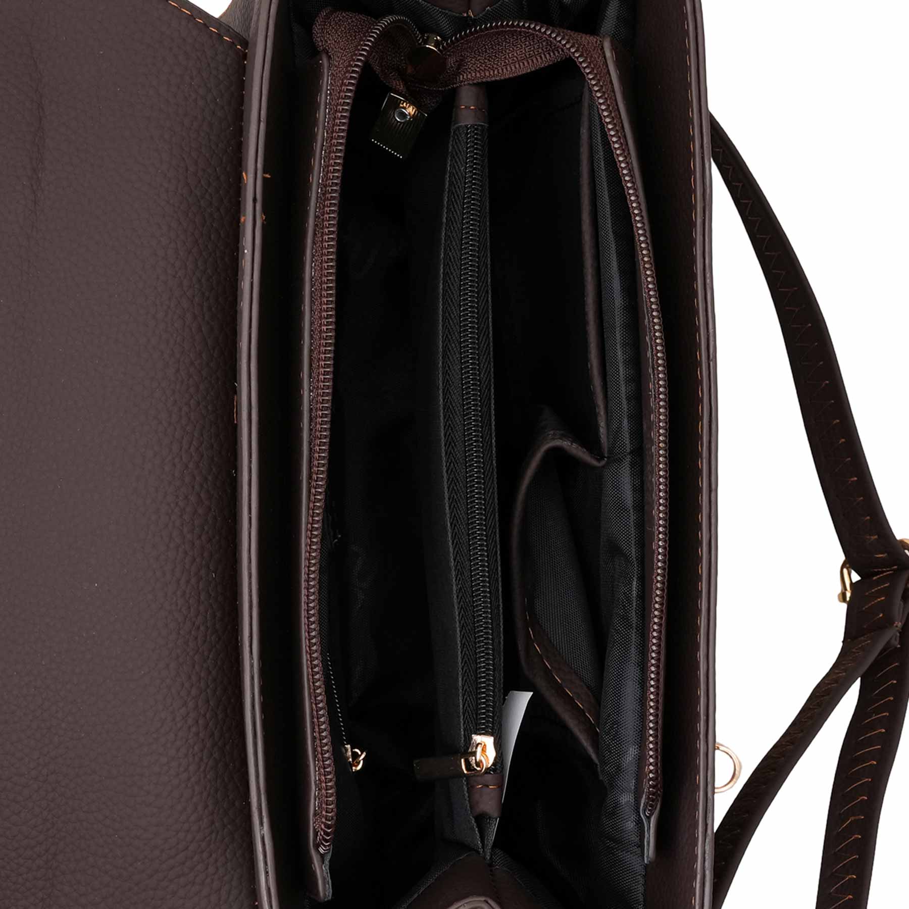 Coffee Formal Hand Bag For Women P55894 - Image 5