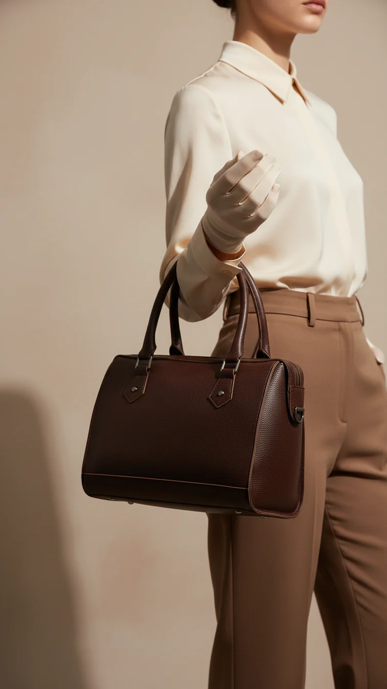 Coffee Formal Hand Bag P56243