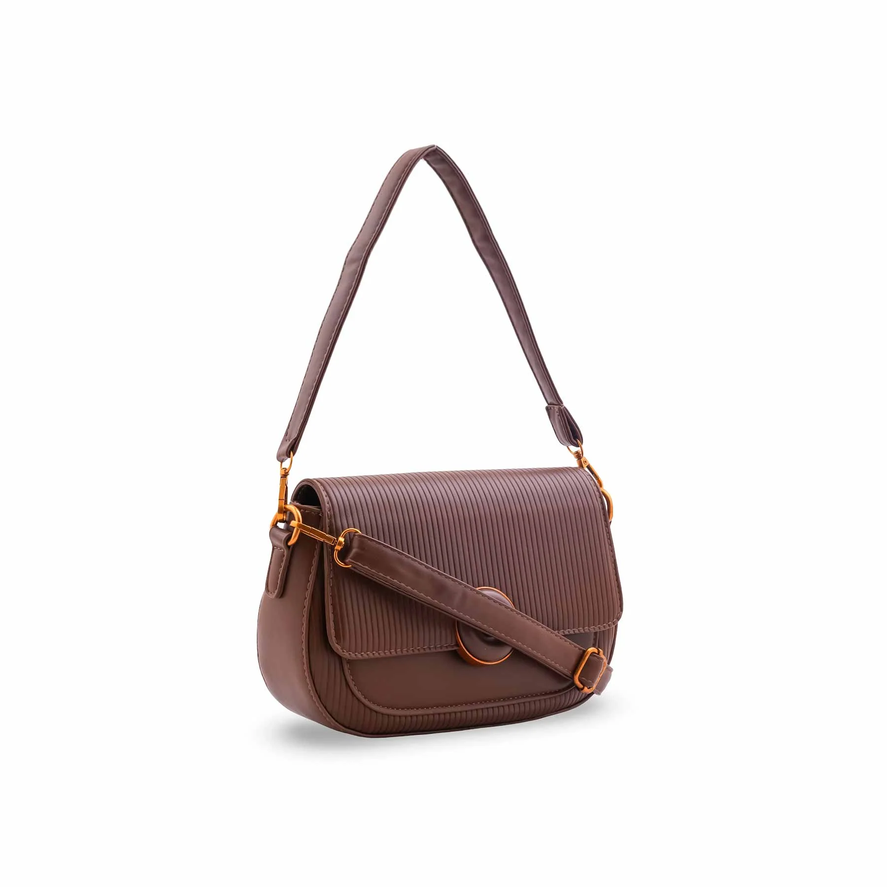 Coffee Formal Shoulder Bag For Women P36615 - Image 3