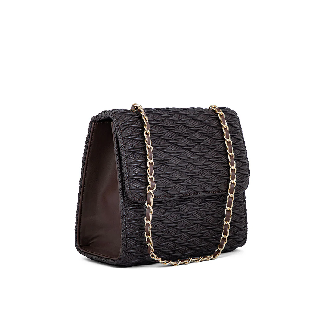 Coffee Formal Shoulder Bag P55621 - Image 2